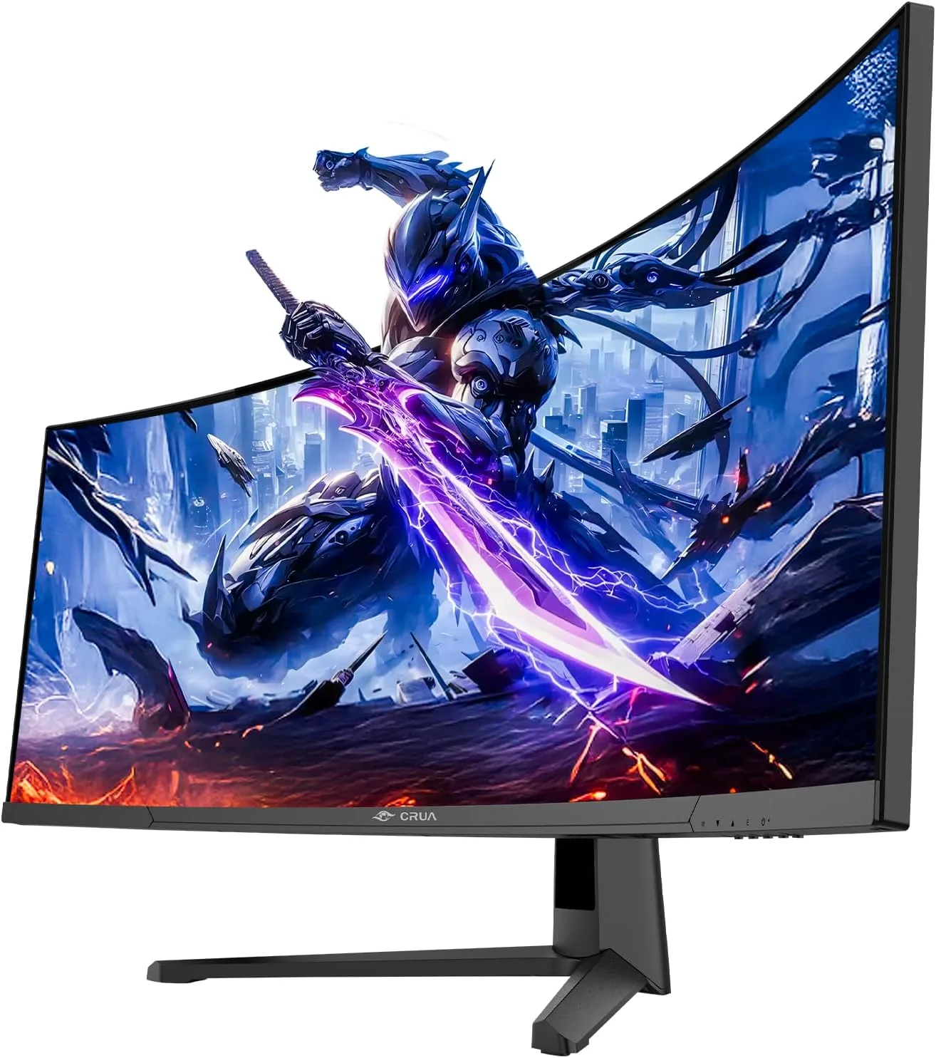 CRUA 45" DQHD 240Hz Ultrawide Curved Gaming Monitor, 1500R, FreeSync, Black