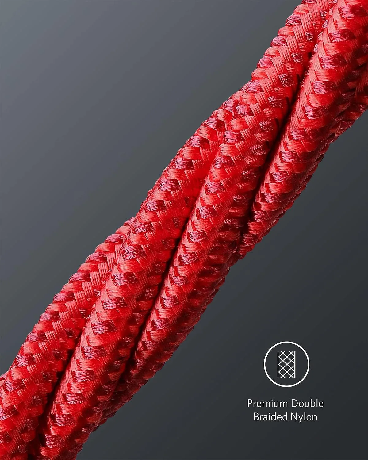 Anker USB C to USB C Cable, 100W Fast Charging Cable (2-Pack, 6 ft, Red)