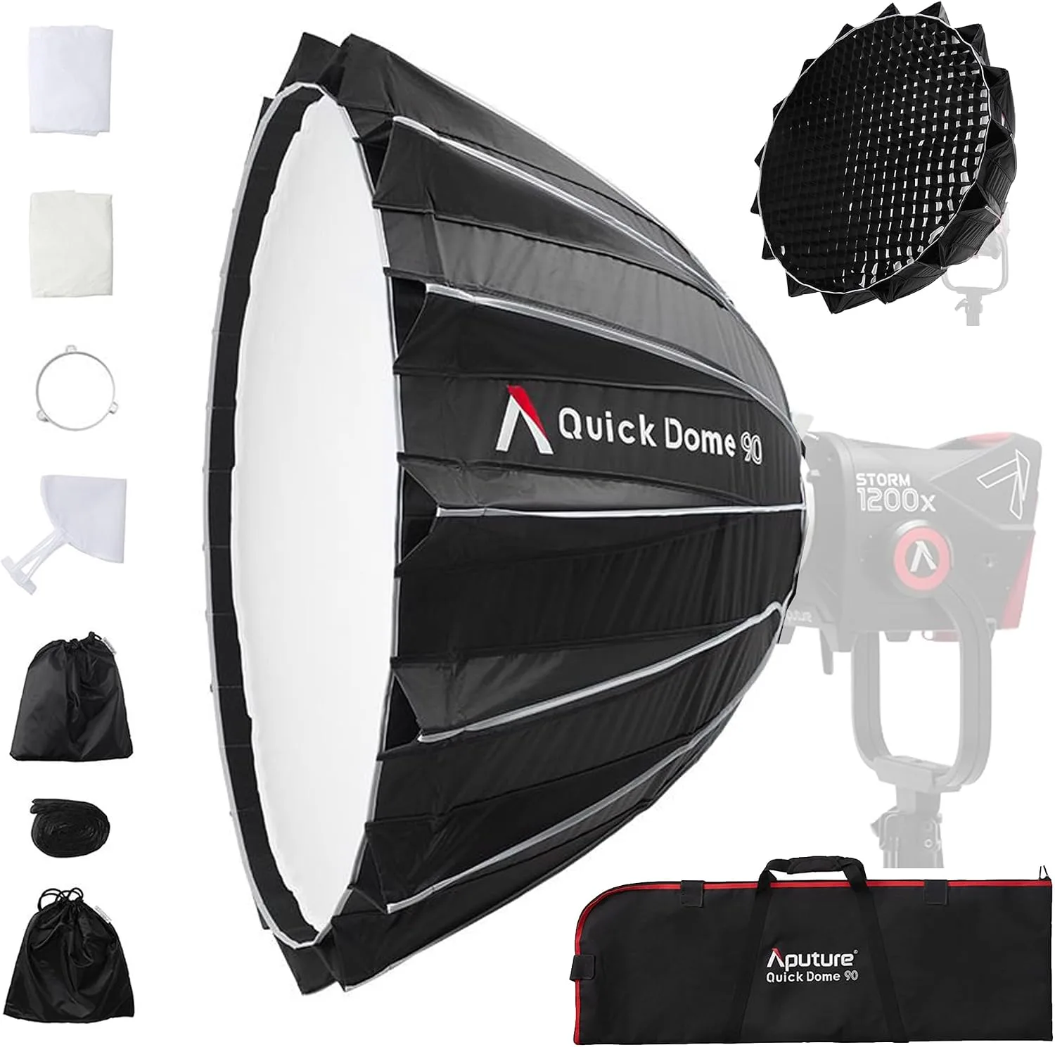 Aputure Light Dome Quick Dome 90 Softbox,90cm(3ft) Circular Bowens Mount