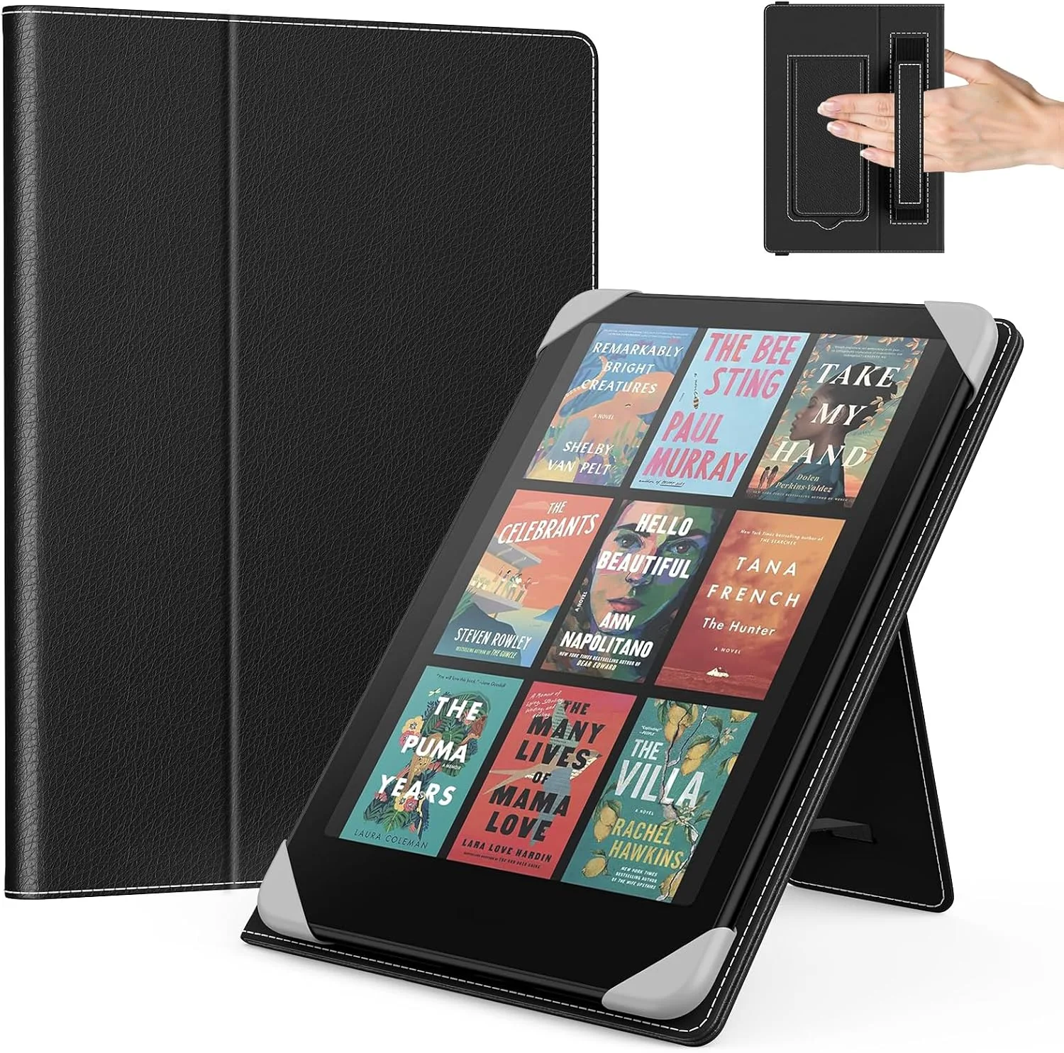 MoKo Universal Case for 6.8,7 Inch eReaders&Tablets, Lychee Black