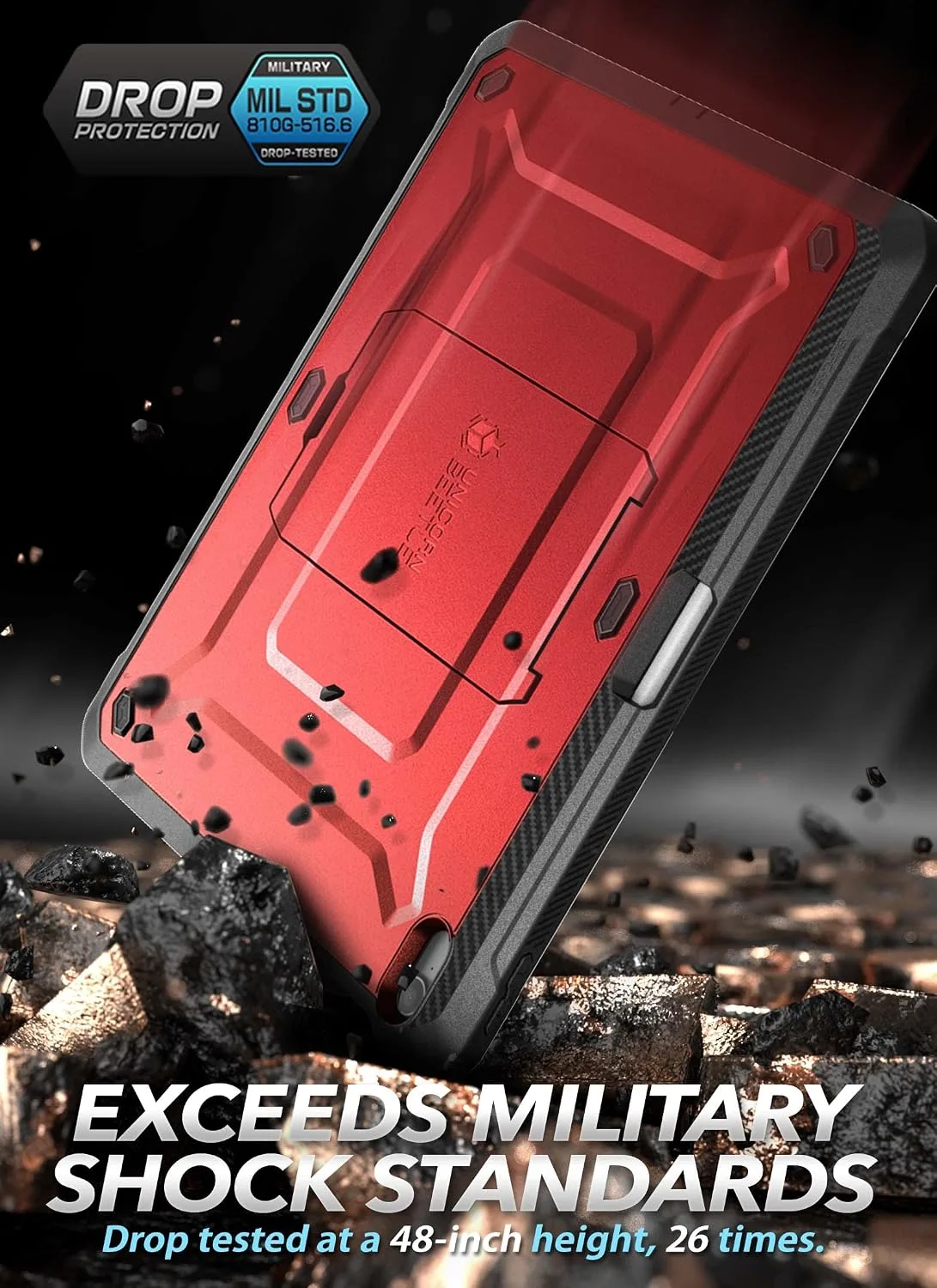 SUPCASE for iPad 11th Gen A16 11" 2025 Case with Screen Protector, Red
