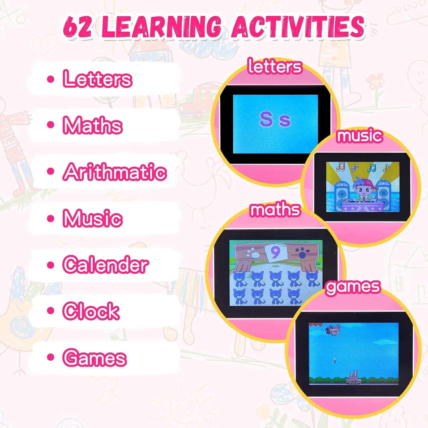 Kids Laptop: Educational Toy with Color Screen for Kids Ages 5+