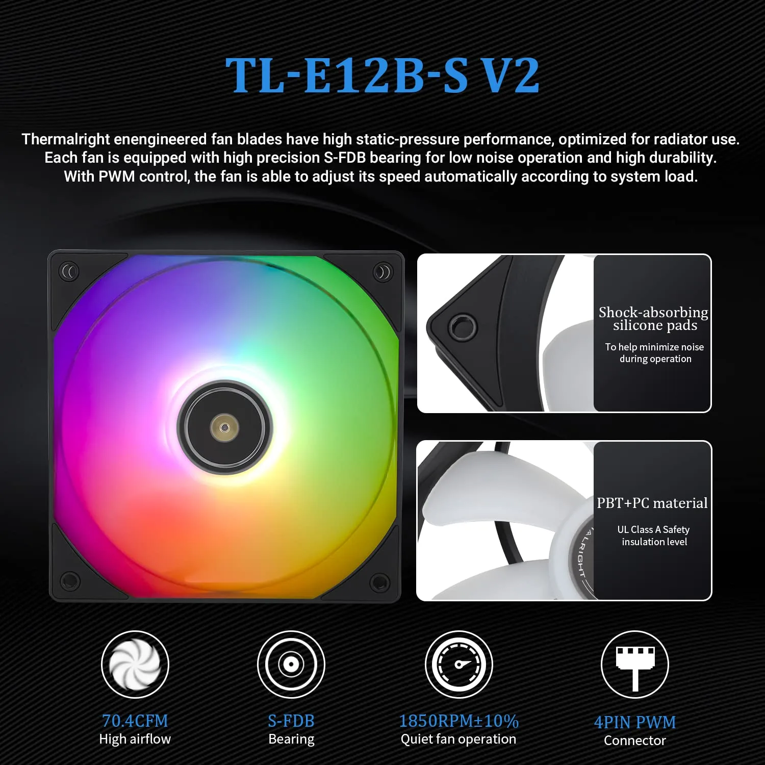 Thermalright Frozen Prism 360 Black ARGB CPU Liquid Cooler,Efficient PWM Controlled Pump 2800RPM,3×TL-E12 Series PWM Fan,Water Cooling Computer Parts,for AM4/AM5,Intel lga1150/1200/1700/1851