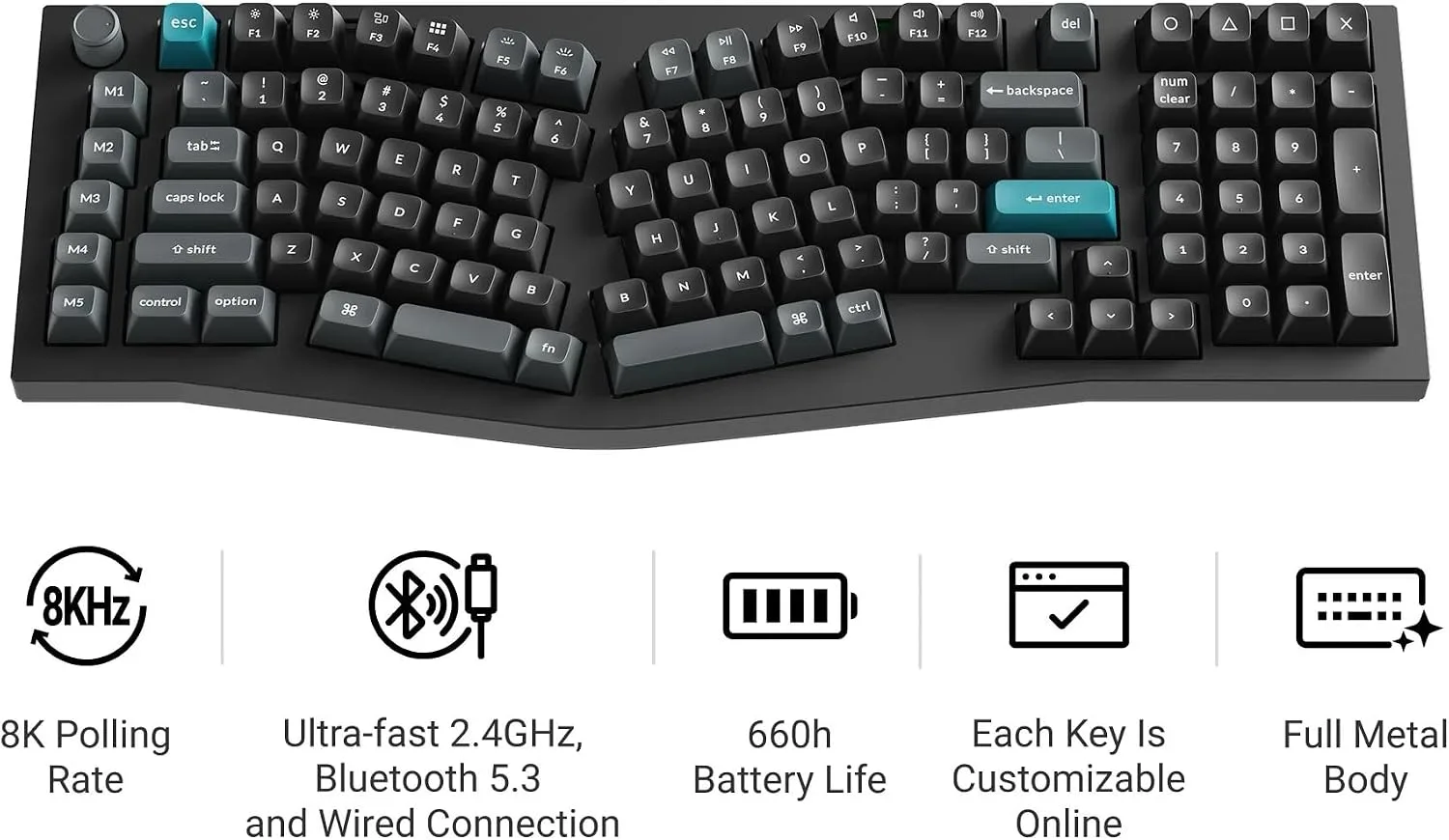 Keychron Q13 Ultra 8K 96% Alice Layout Wireless Custom Mechanical Keyboard