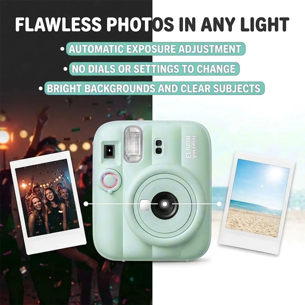 Fujifilm Instax Mini 13 Green Instant Camera with 20-Sheet Film Set