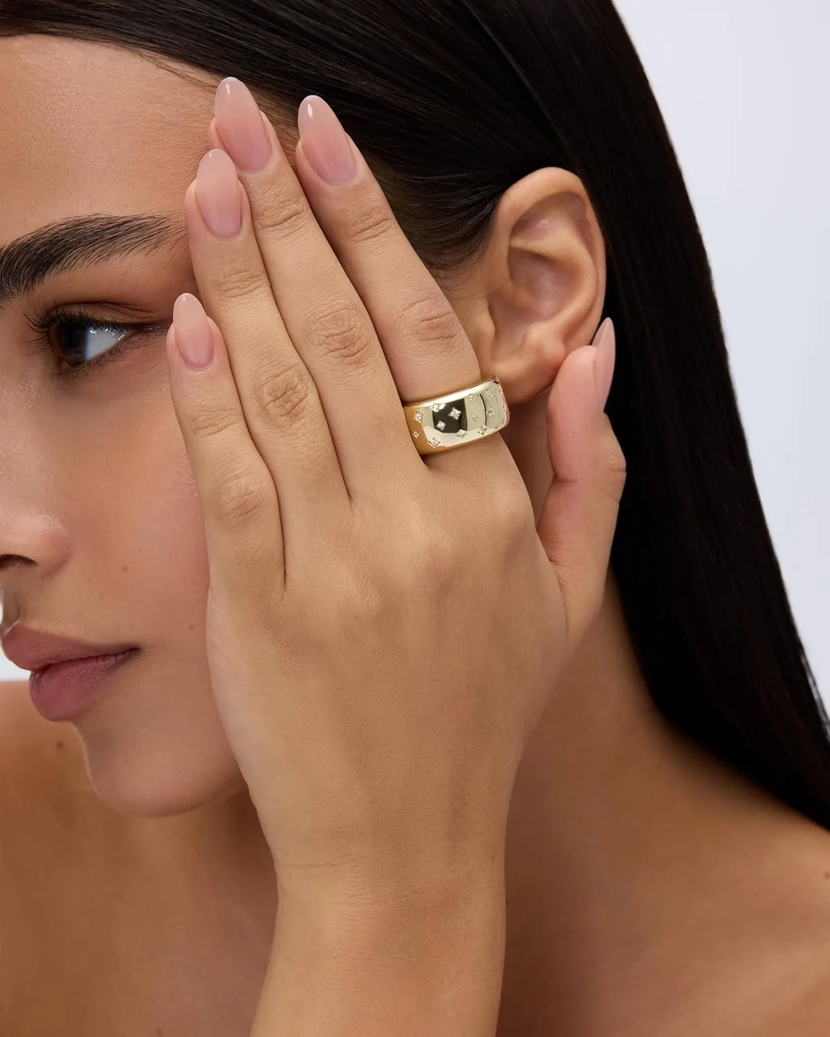 PAVOI 14K Gold Plated Smart Ring CZ Cover Compatible with Oura Ring Gen 4