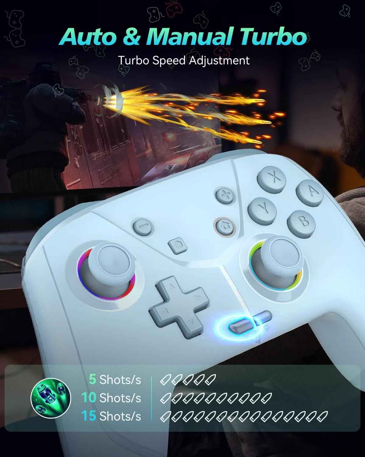 GMBACK Wireless Switch 2 Pro Controller with Home Wake Up & Loop Macro