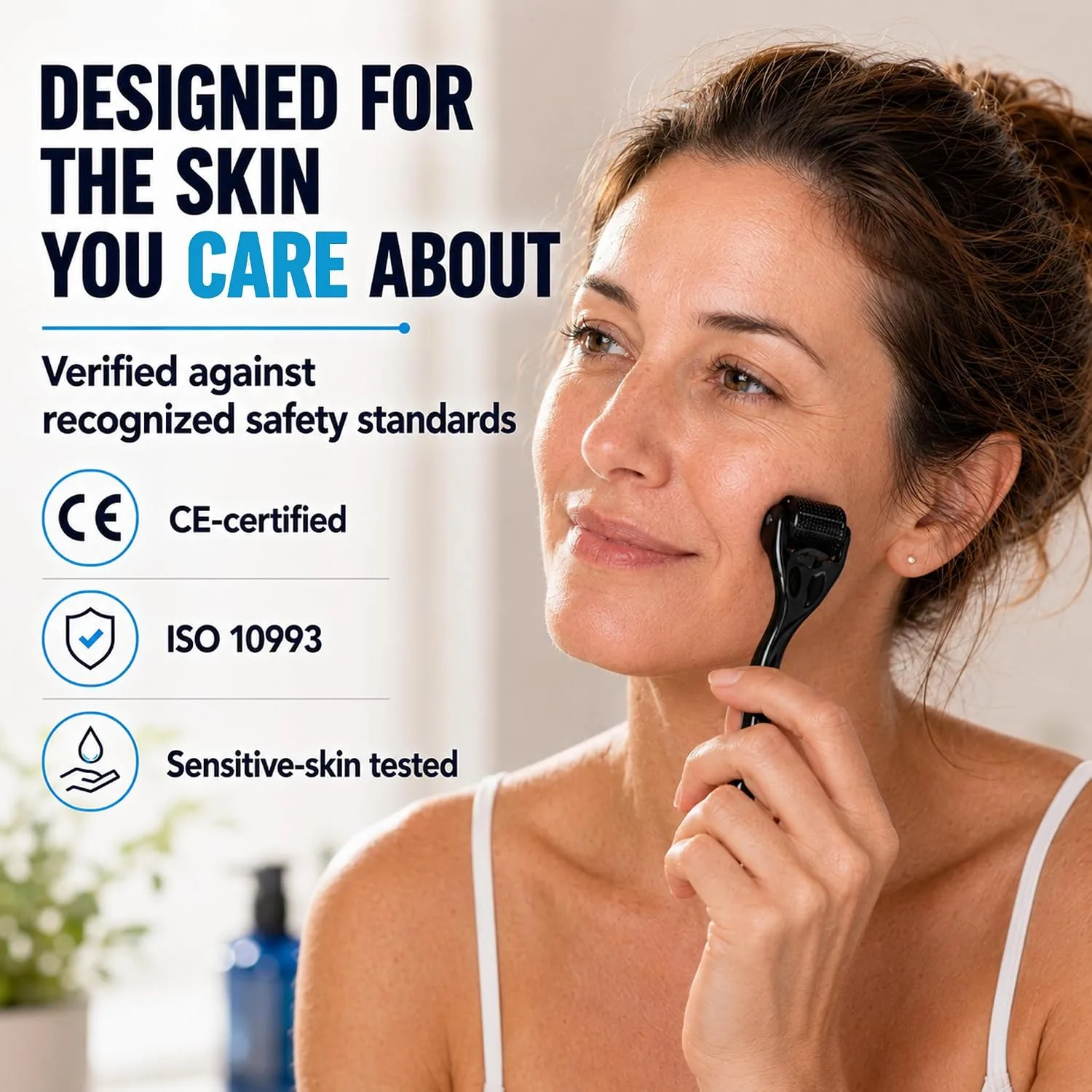 Beard and Hair Derma Roller (1Pack) by Tilcare - Sterile Titanium Derma Roller 0.25mm