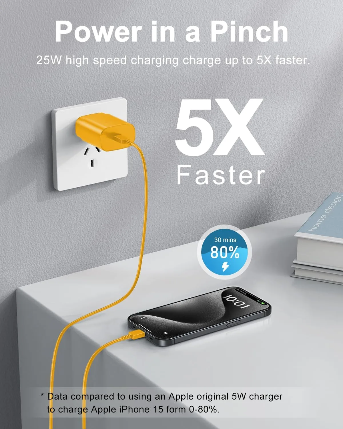 Type C Charger Fast Charging, 2Pack [10FT&6FT] Long USB C Cable with 25W Phone Super Fast Charger Block Compatible with Galaxy S26+/S25 Ultra,iPhone 18/17/16/Air/Plus/Pro Max/Duo