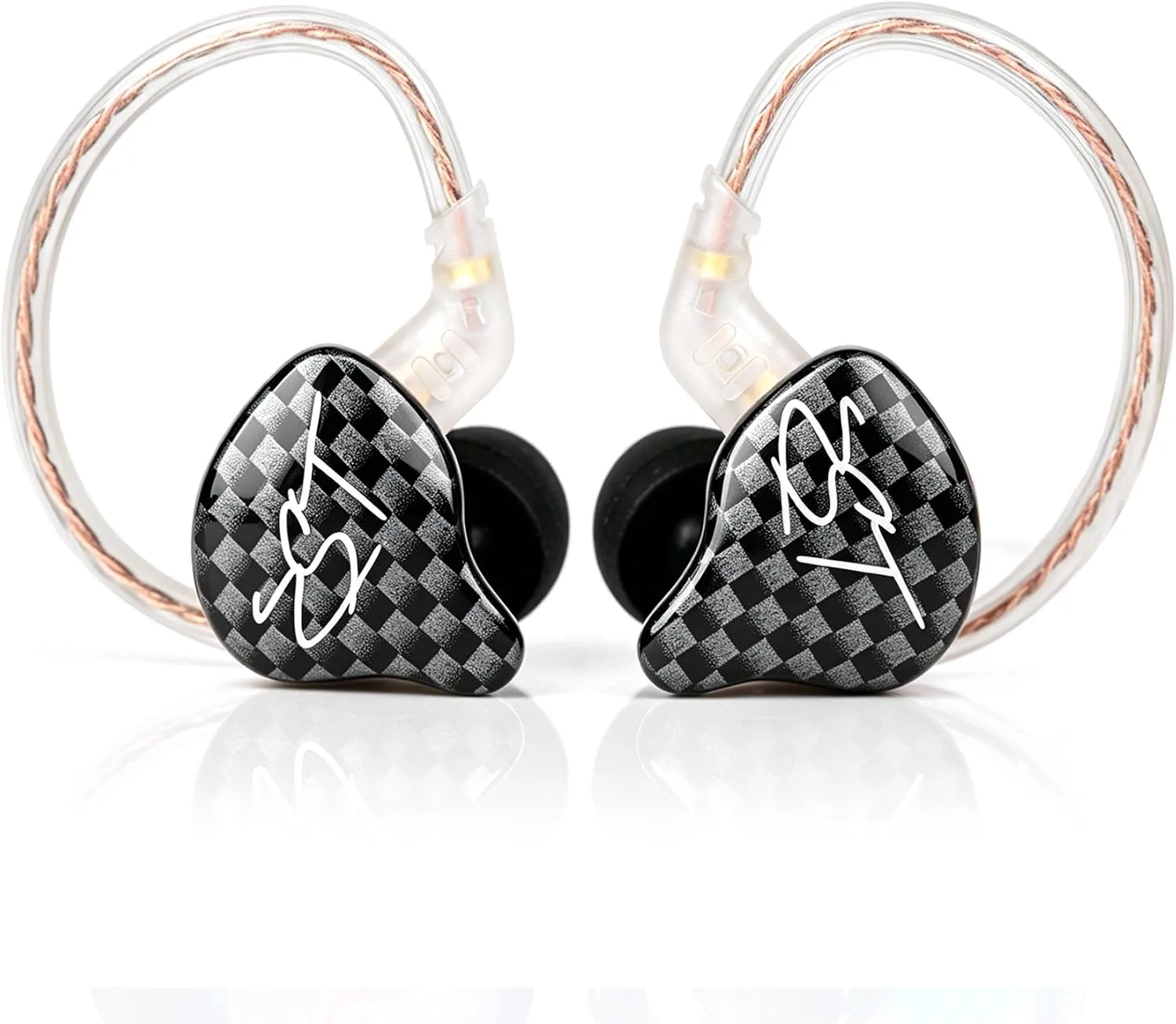 YINYOO KZ-ZST Hybrid Banlance Armature with Dynamic in-Ear Earphone 1BA+1DD HiFi Headset Wired Earbuds IEM Headphones Gaming Earbuds (Black-zst Without Microphone)