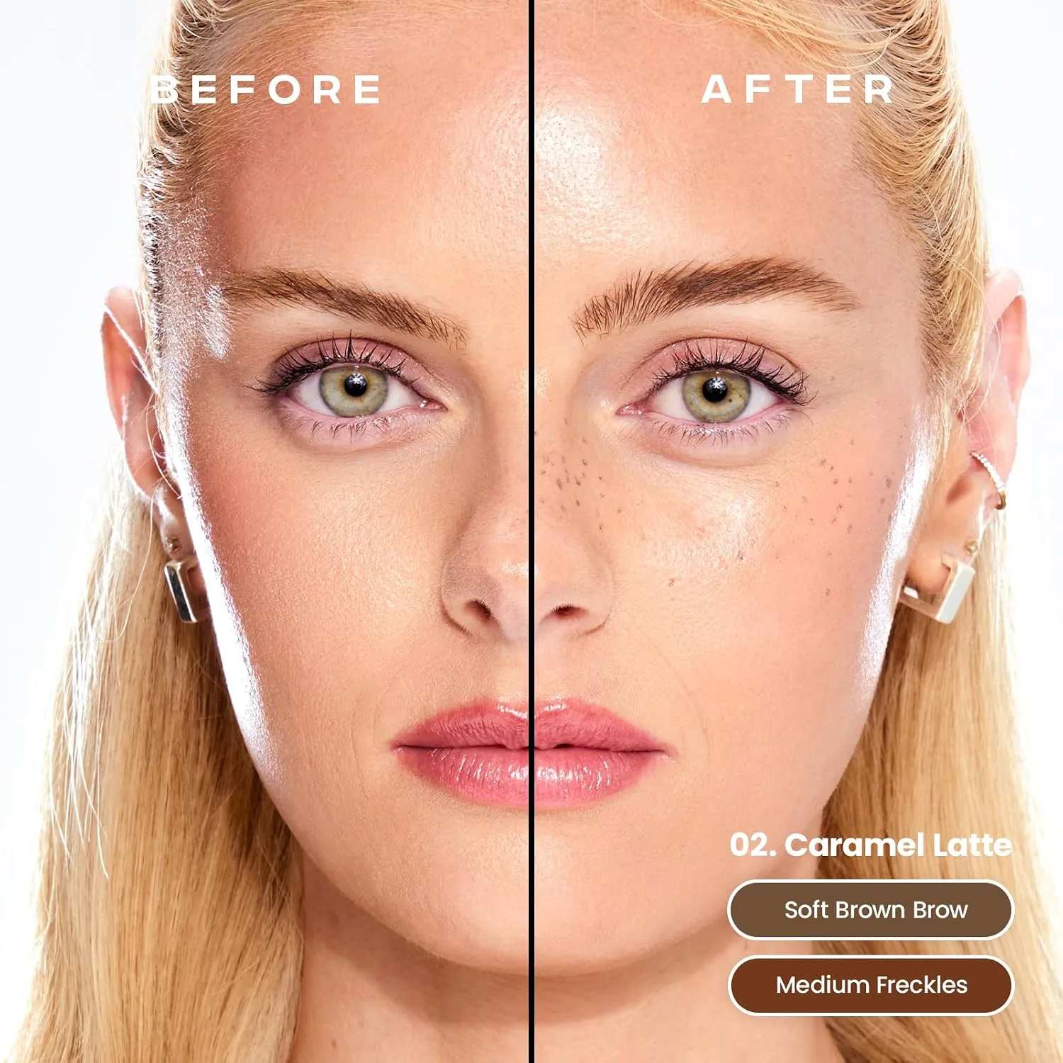 Sacheu Brow & Freckle STAY-N, 2-in-1 Brow Gel & Freckle Pen, Caramel Latte