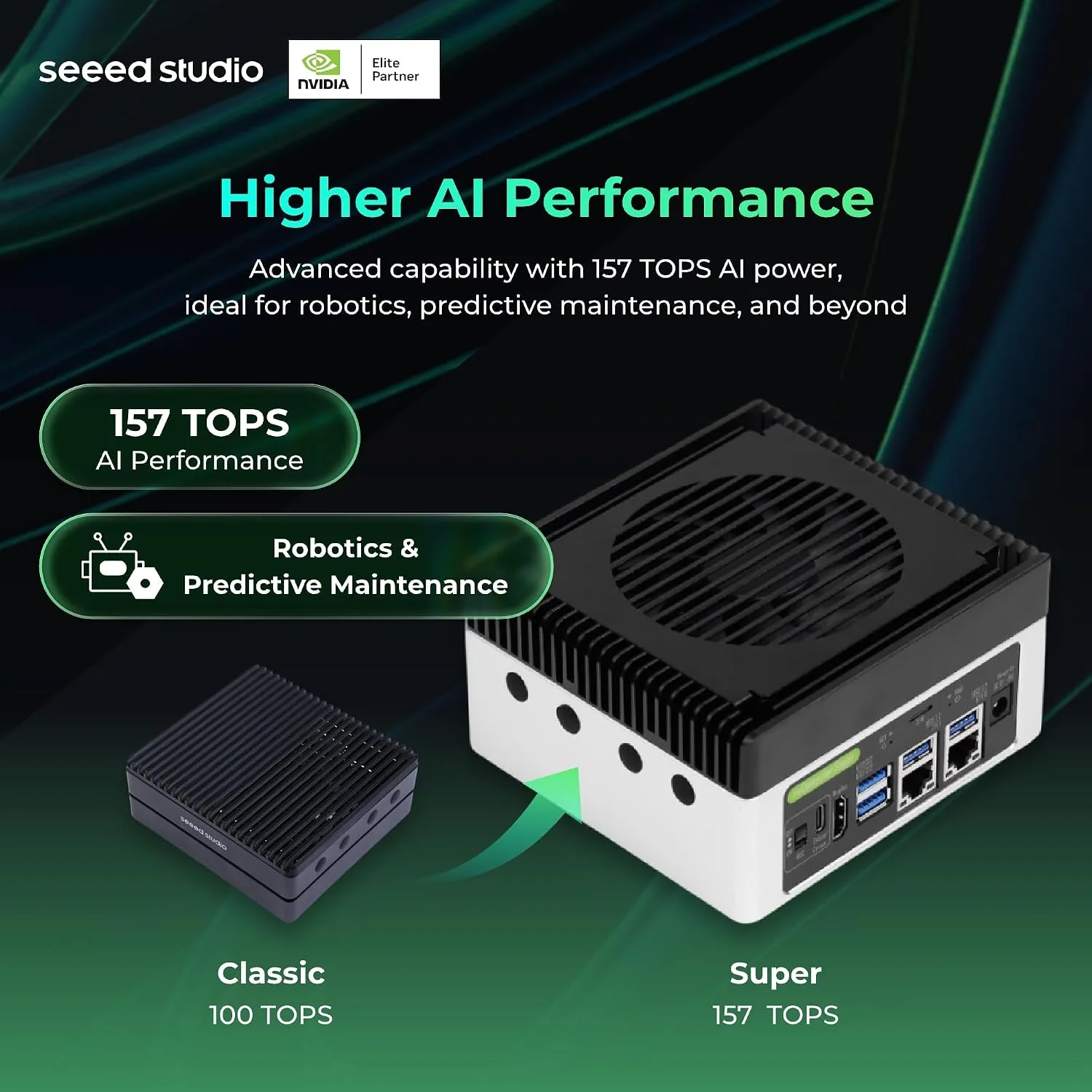 reComputer Super J4012 - Advanced Edge AI Computer with NVIDIA Jetson Orin NX 16GB