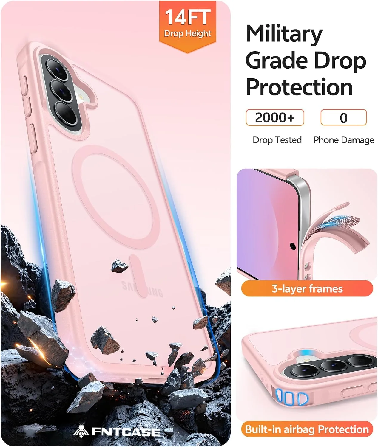 FNTCASE for Samsung Galaxy A37/A36 5G Phone Case, Fit for Magsafe