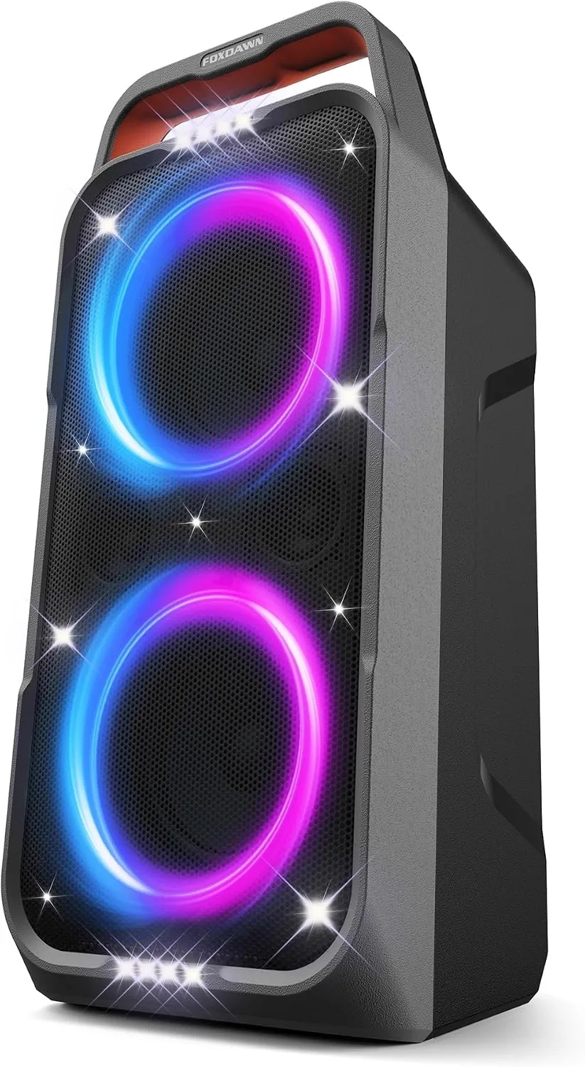 Foxdawn Party Bluetooth Speaker: 240W Peak Loud Sound with Deep Bass