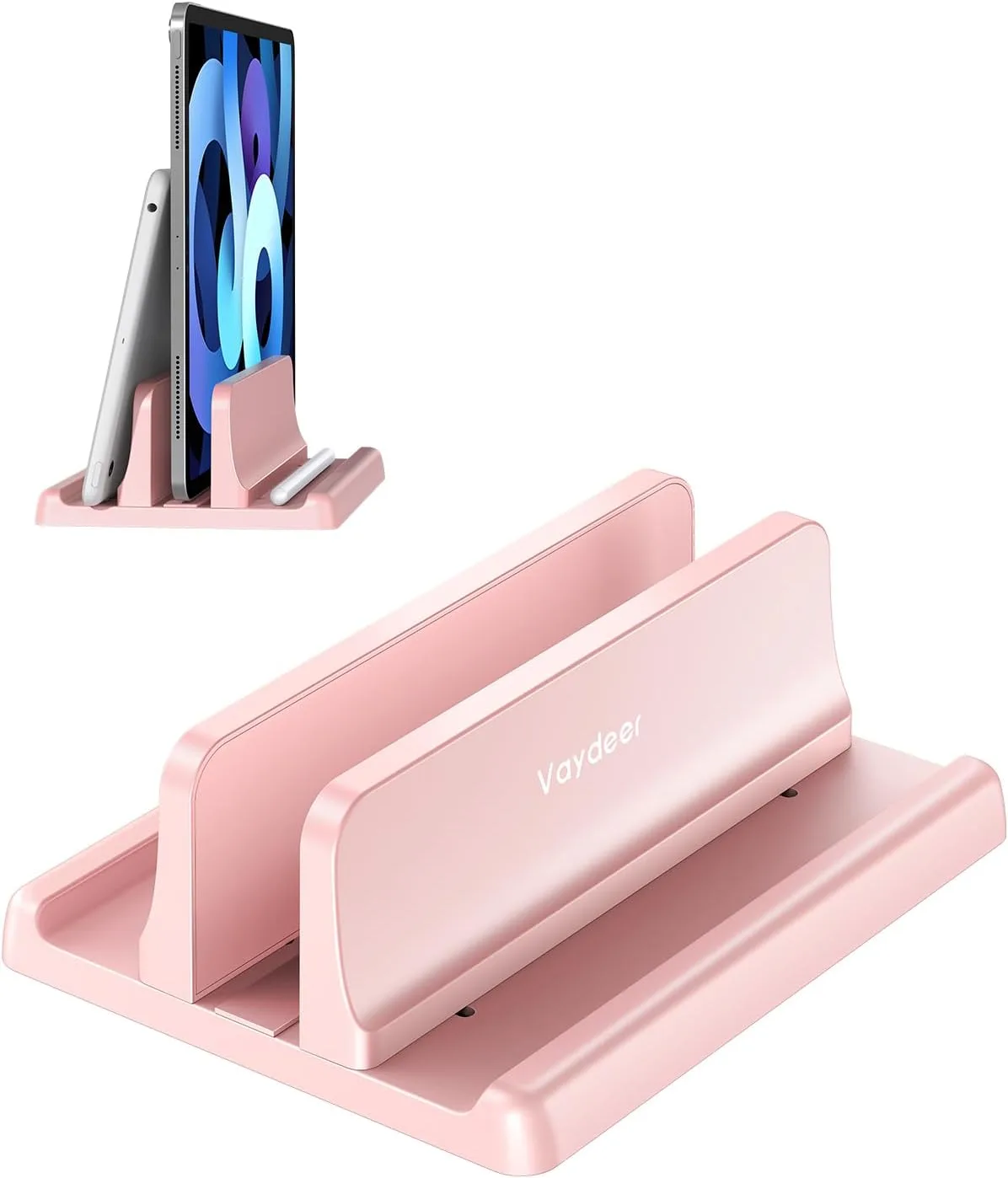 Base vertical para laptop Vaydeer ajustable para hasta 17.3 pulgadas rosa