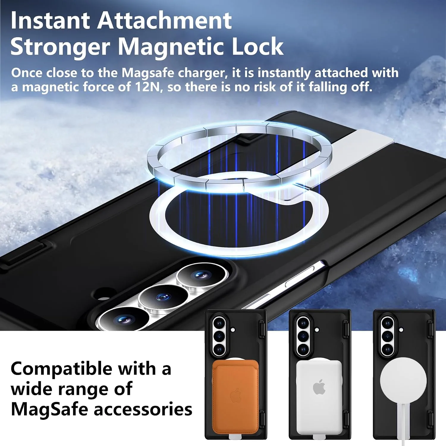 For Samsung Galaxy Z Fold 8 Ultra Case with Kickstand & Screen Protector