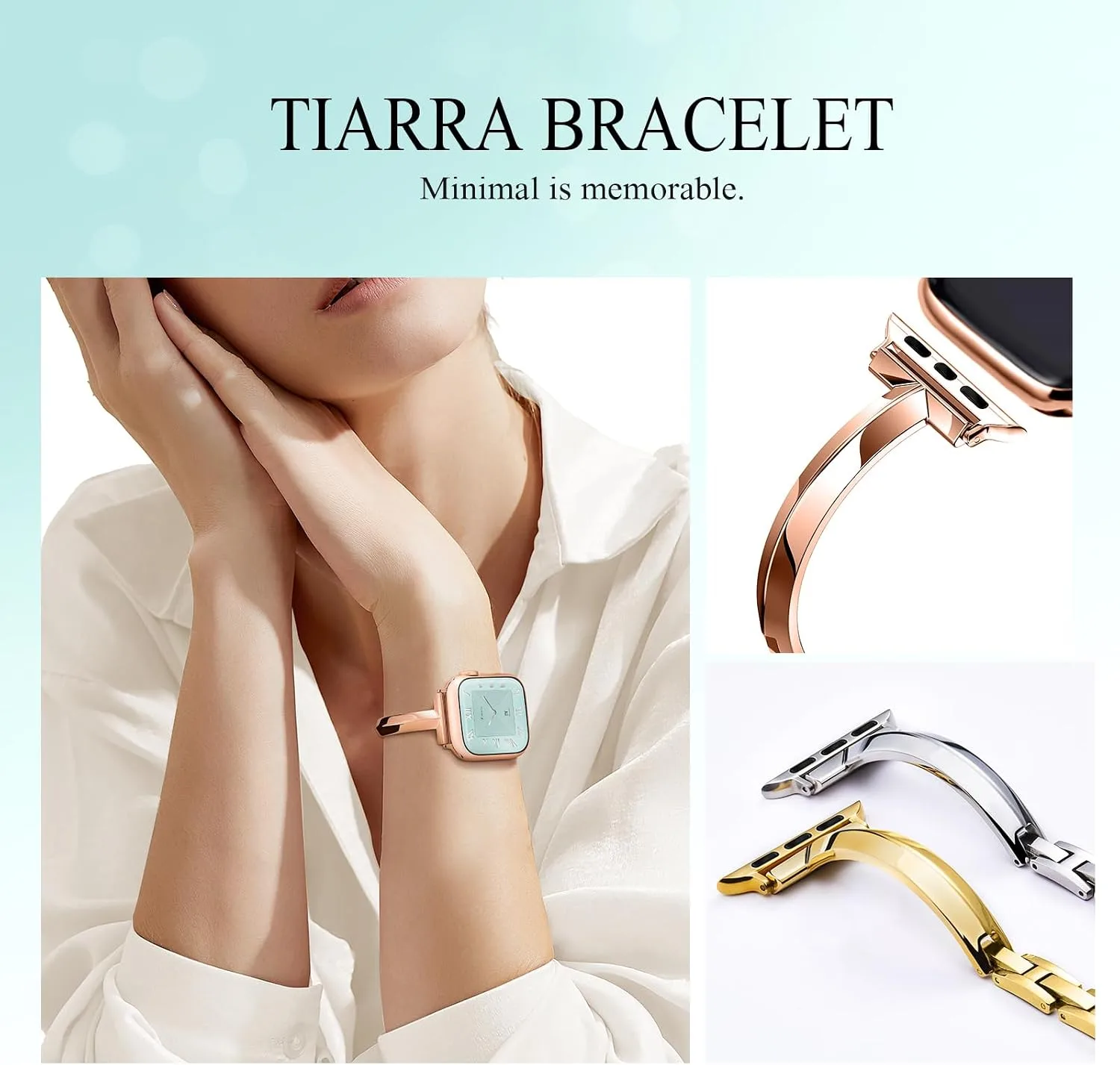 Missair Thin Band Compatible with Apple Watch for Women