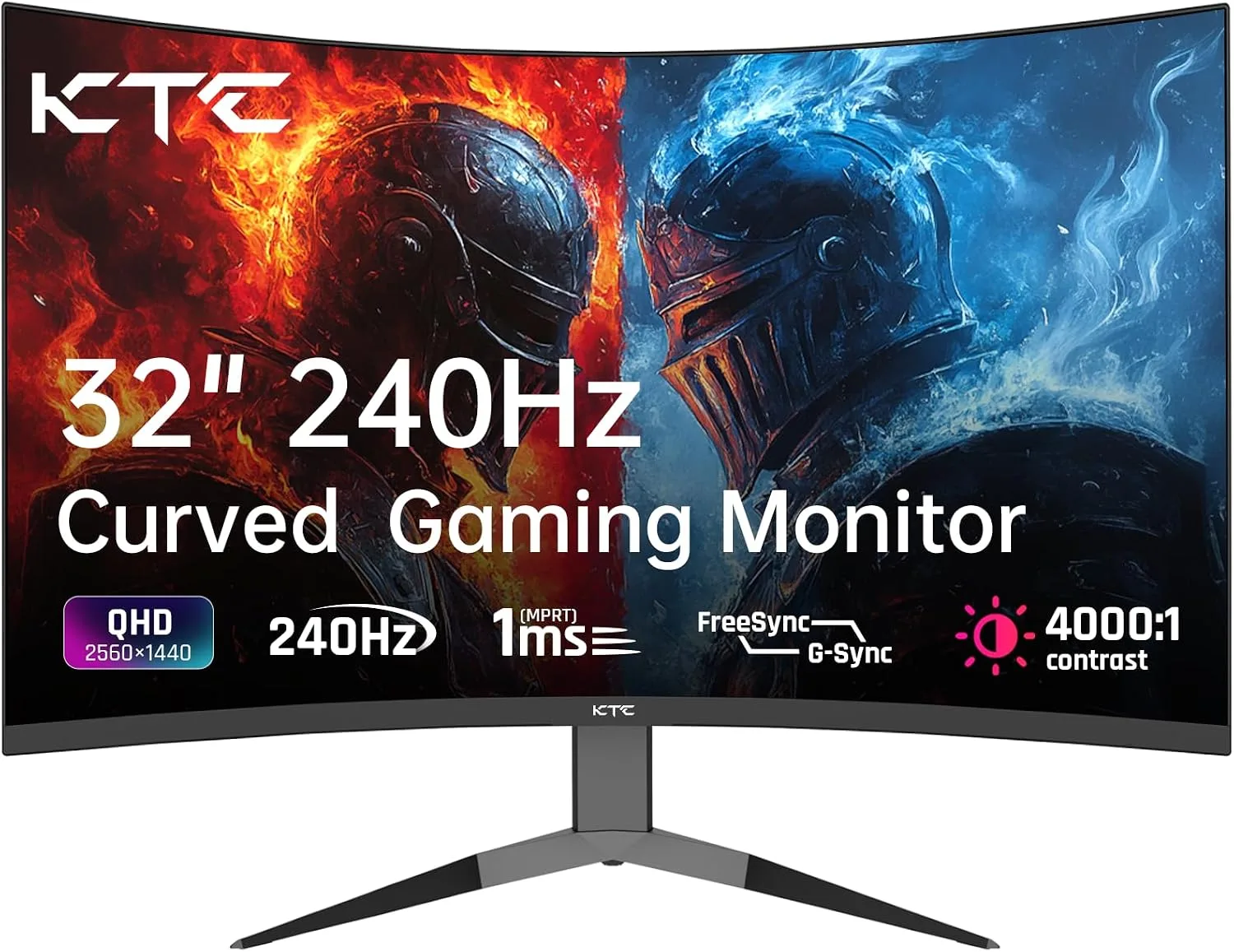Monitor Curvo para Gaming KTC 32 pulgadas 2K 240Hz 1000R