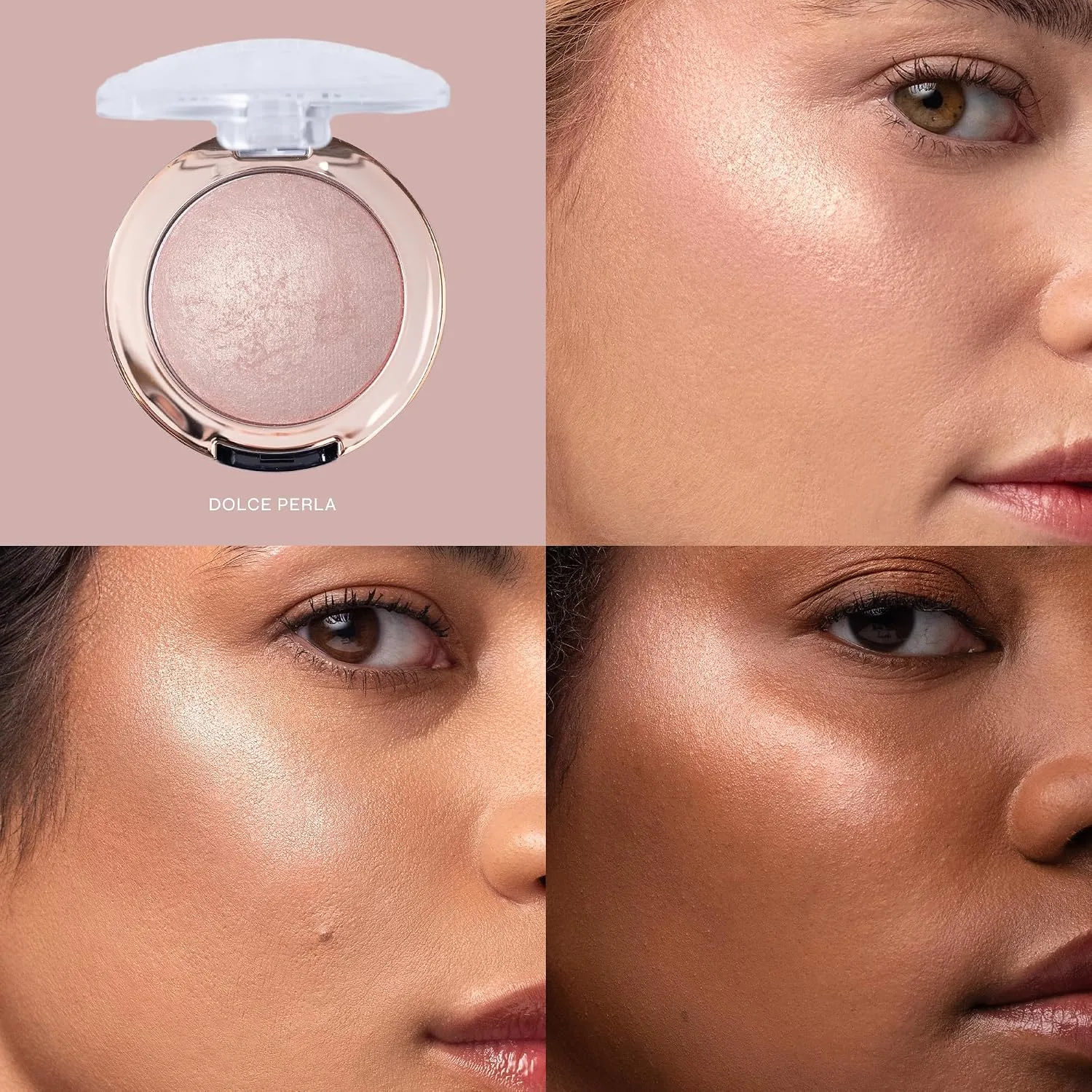 Milani Baked Highlighter, Highlight Powder for Cheeks - Dolce Perla