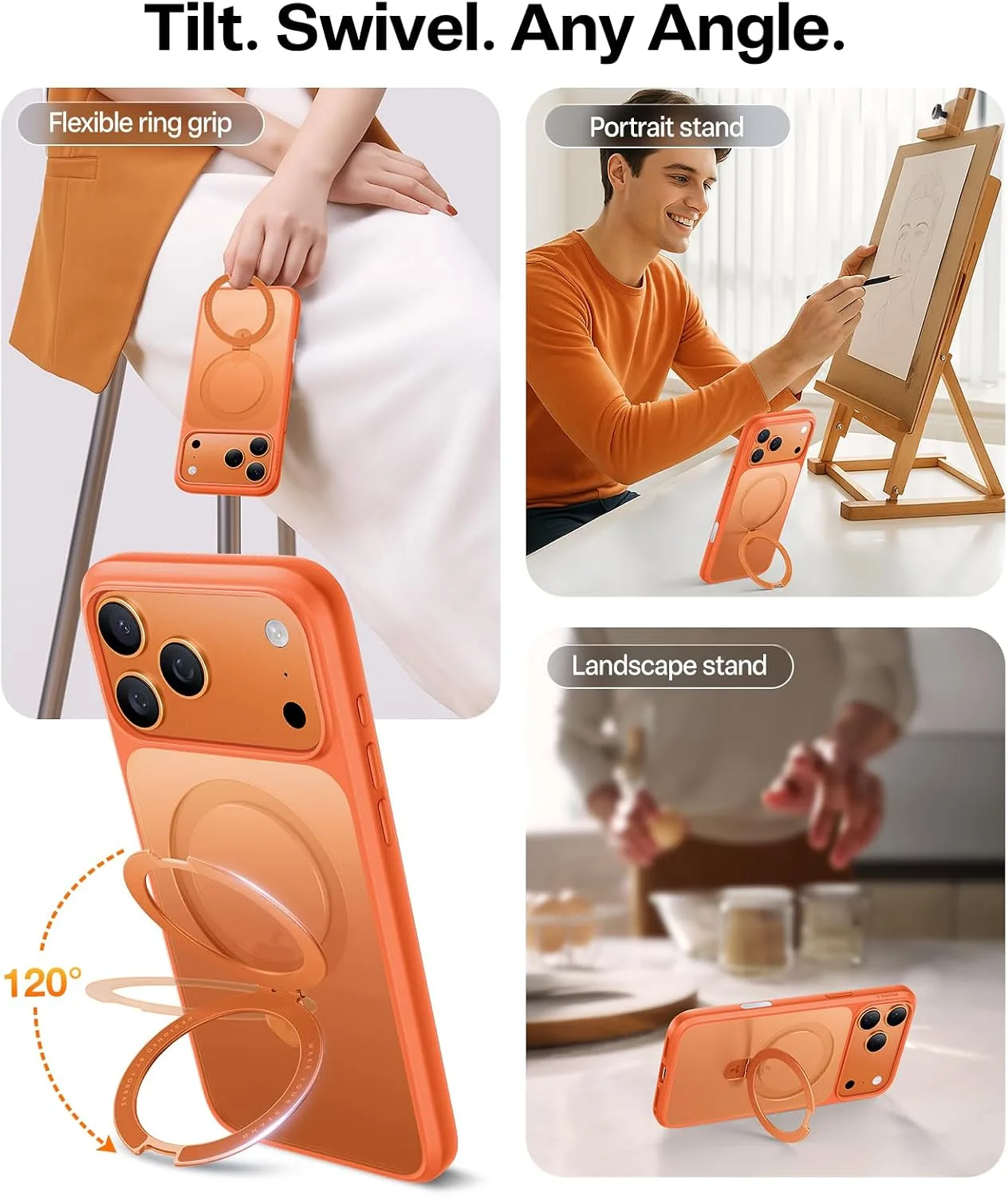 TORRAS Smarter Magnetic Stand for iPhone 17 Pro Max Case Hands-Free Viewing