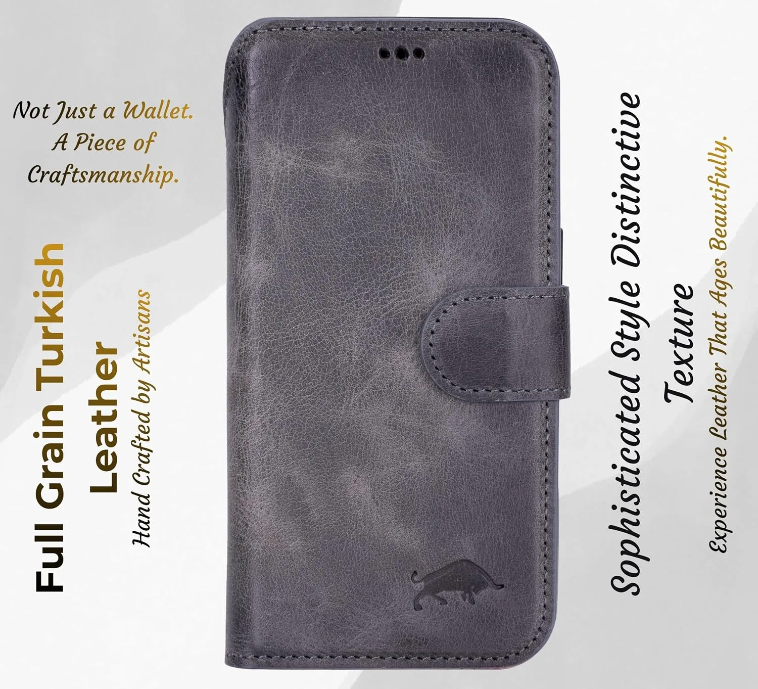 VENOULT Genuine Leather Wallet Case for iPhone 18/17 Pro MAX, Detachable