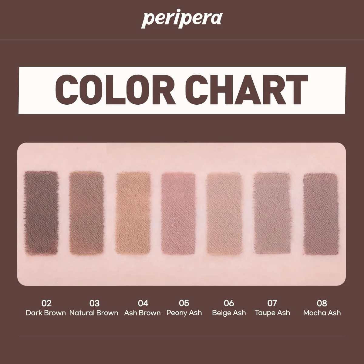 PERIPERA Speedy Skinny Brow Mascara (04 ASH BROWN), Tinted Eyebrow Mascara with Slim Precision Brush, Clump-Free Natural Brows, K Beauty, Korean Makeup