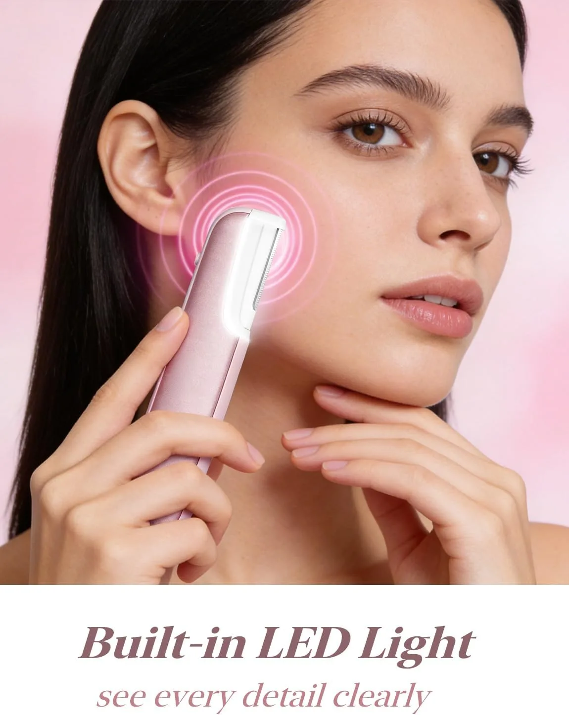 WLU Dermaplane Razor for Women Face, Dermaplaning Tool for Face Pure Pink