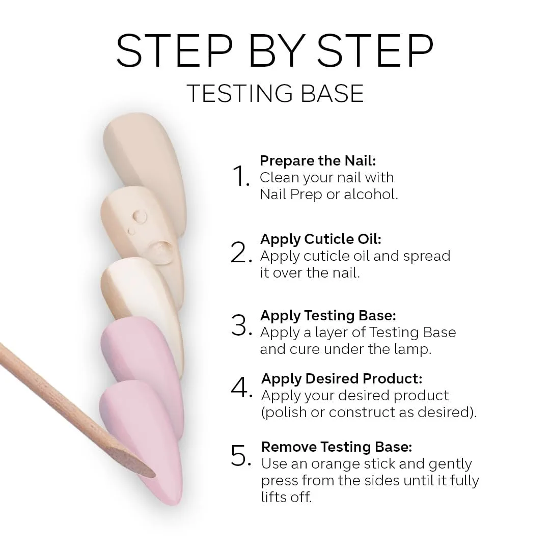 PINK MASK Gel Color- Base Coat- Testing Base Coat - Professional Polish Nail- 15 ml - 0.5 Oz - Gel Polish UV/LED