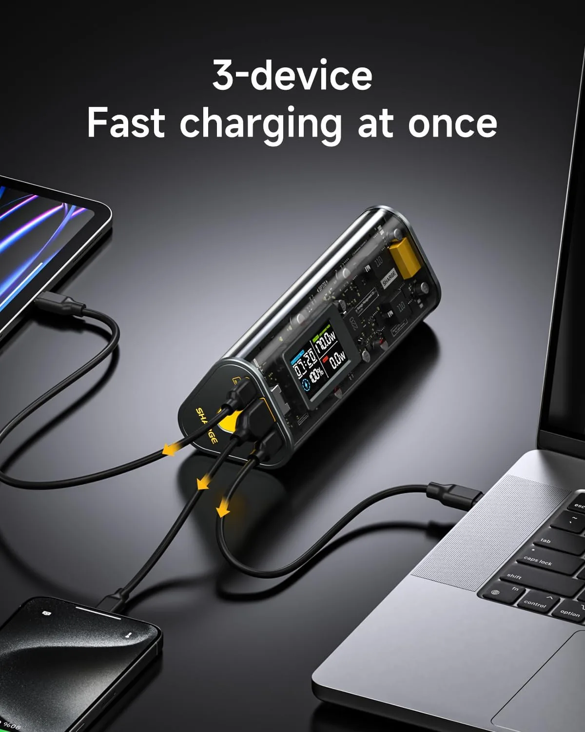 SHARGEEK 170 Power Bank, 140W Portable Charger 24000mAh/86.4Wh