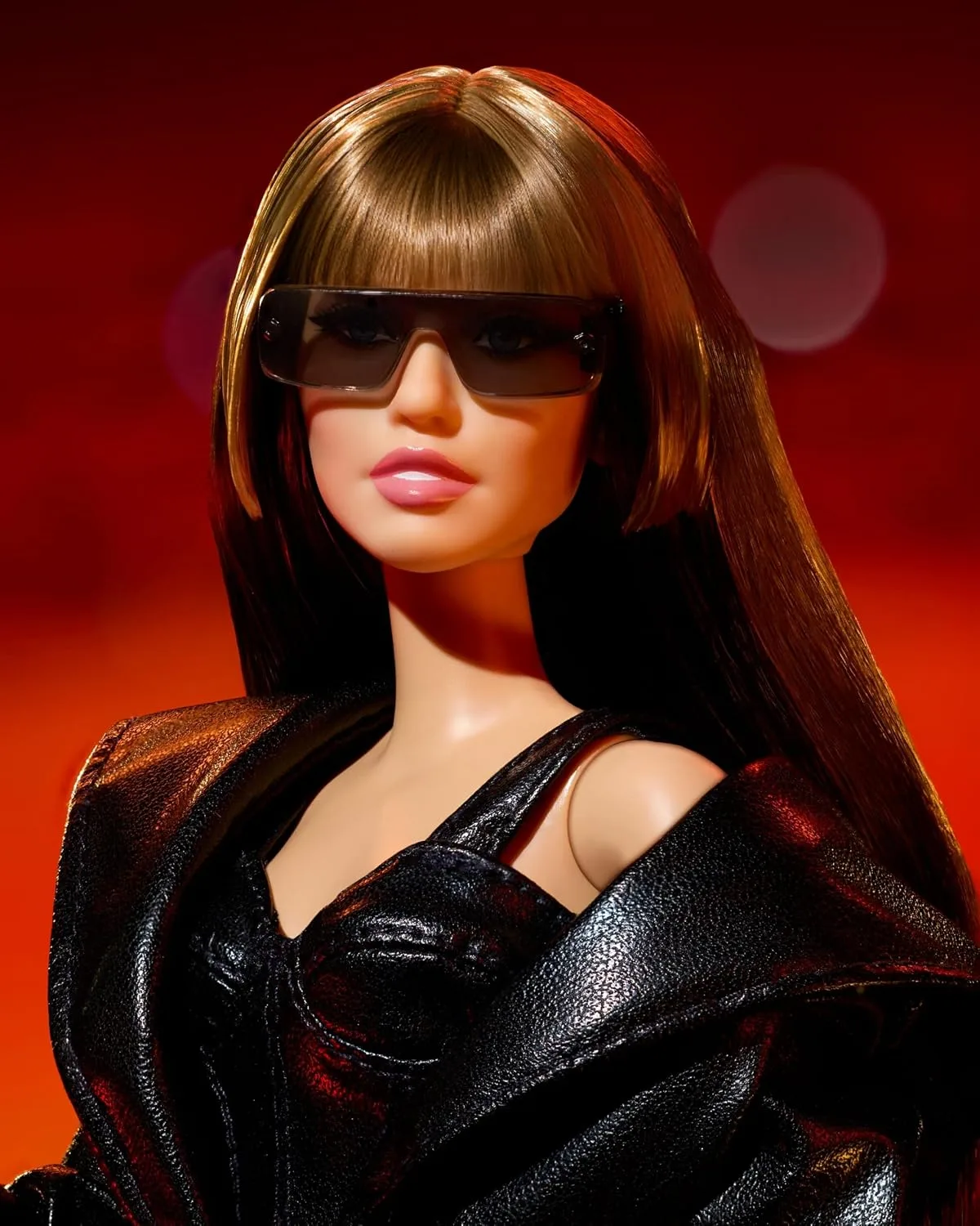 Barbie Signature Doll, Miley Cyrus Posable Collectible in Faux Leather Outfit with Hood and Heels