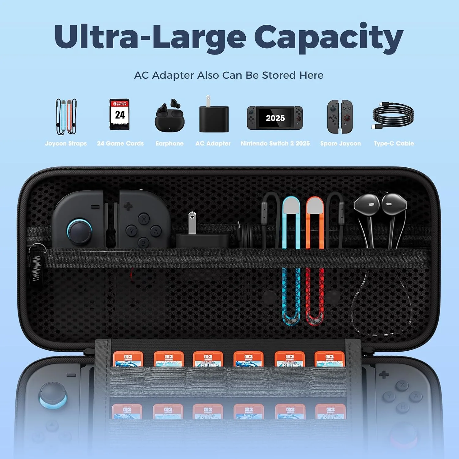 ProCase Carrying Case for Nintendo Switch 2 2025, Travel Case -White, L