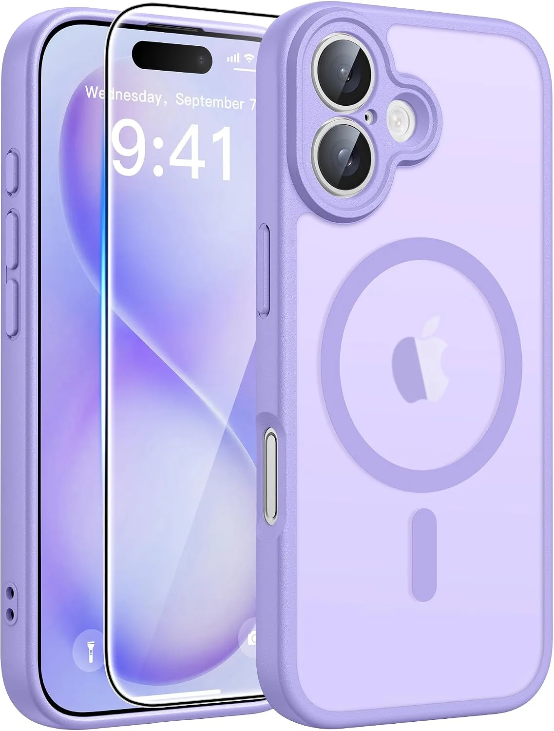 FNTCASE for iPhone 16 Plus Case, Fit for Magsafe, Light Purple