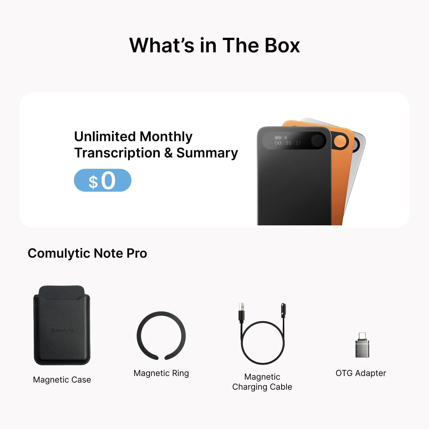 Comulytic Note Pro AI Voice Recorder, AI Meeting Recorder and Note Taker