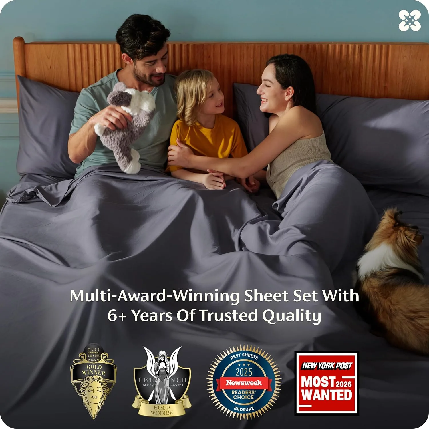 Bedsure PureWoven 100% Rayon Derived from Bamboo, Full Size Sheets, 4 PCS