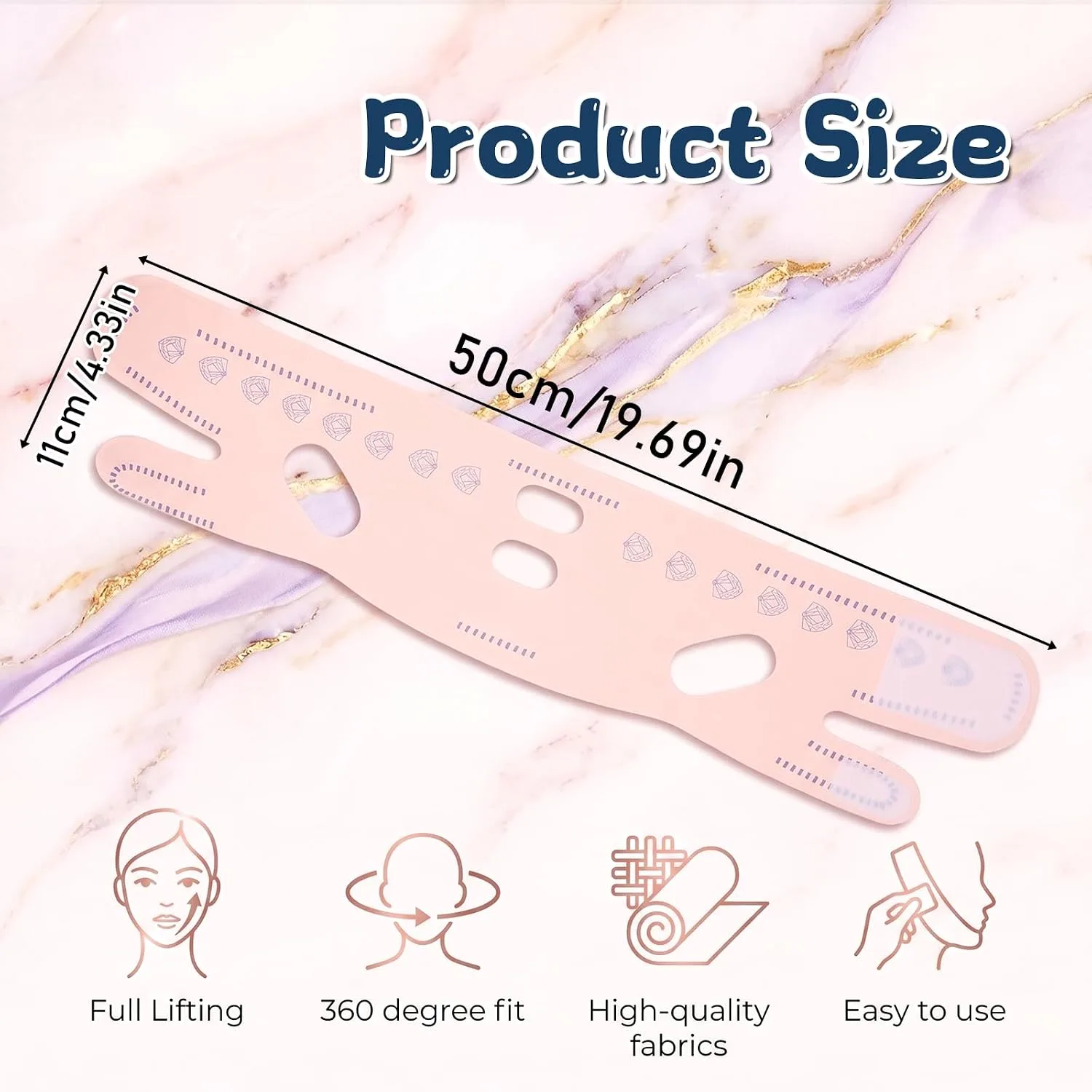 V Line Lifting Mask, Double Chin Reducer Jawline Shaper Strap for Women, Reusable Face Lifting Mask for Sleeping, Breathable Cooling Chin Strap Prevent Sagging