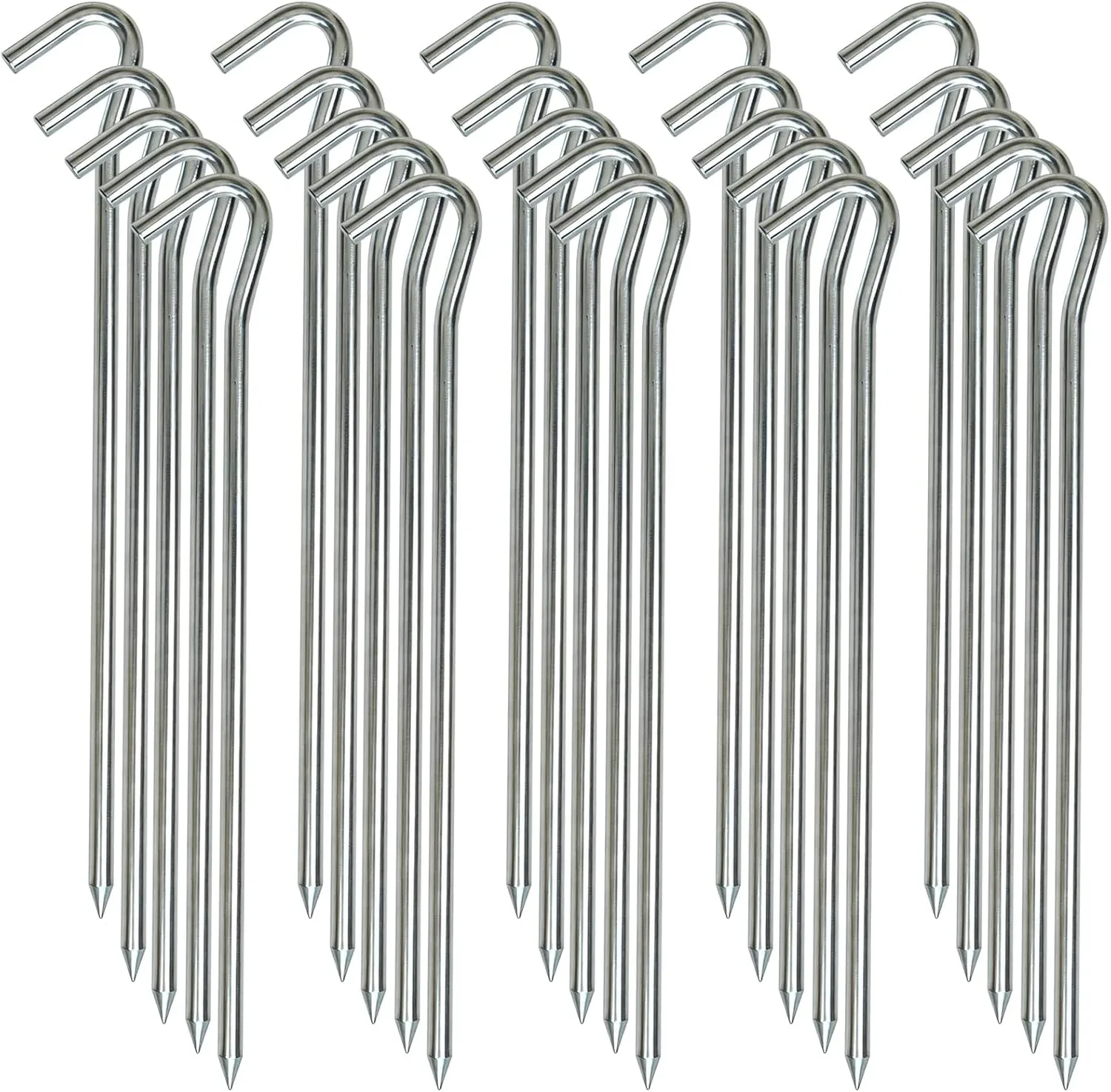 OK5STAR Metal Tent Stakes Heavy Duty 9 Inch, 25 Pcs Anti-Rust Tarp Stakes