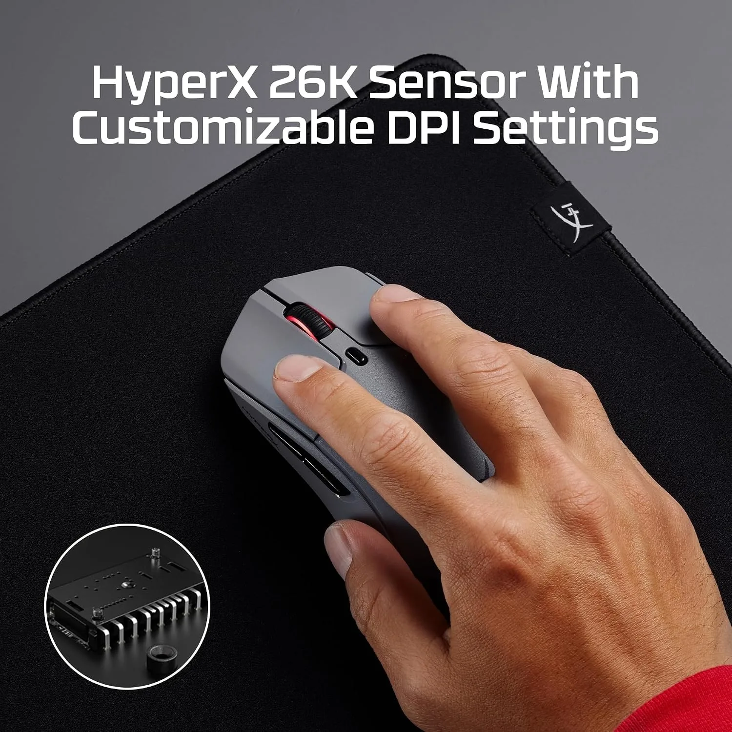 HyperX Pulsefire Haste 2 Pro 4K Wireless Gaming Mouse for PC, 4k Polling, Rechargeable 90 Hour Battery, Lightweight 61g, 26K Sensor, 2.4GHz, Bluetooth, Slate Grey