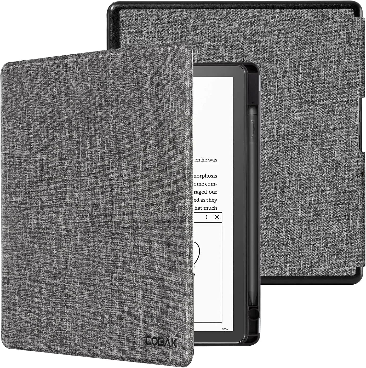 Estuche para Kindle Scribe CoBak PU Leather con soporte para lápiz