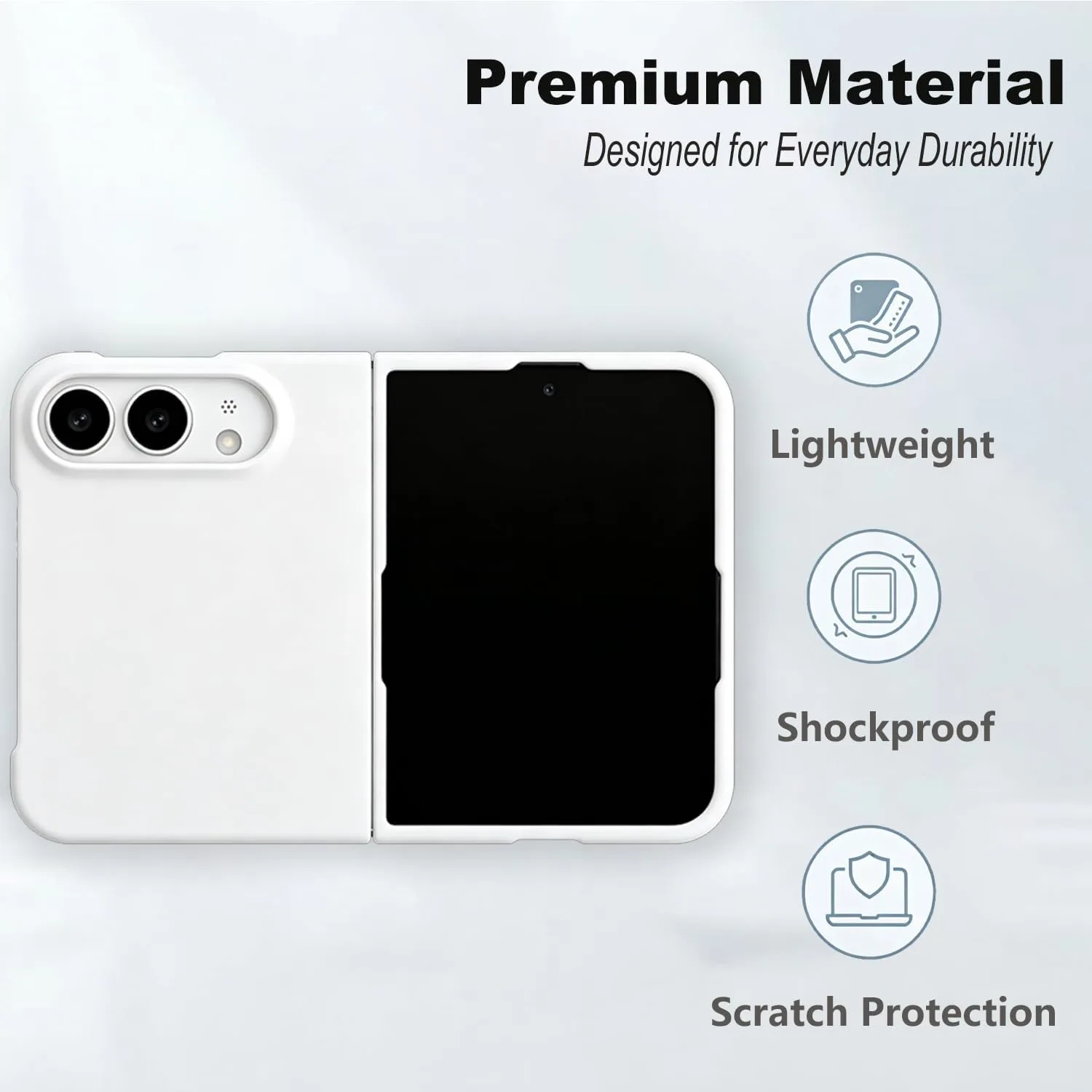 Matte PC Case for iPhone Duo - White