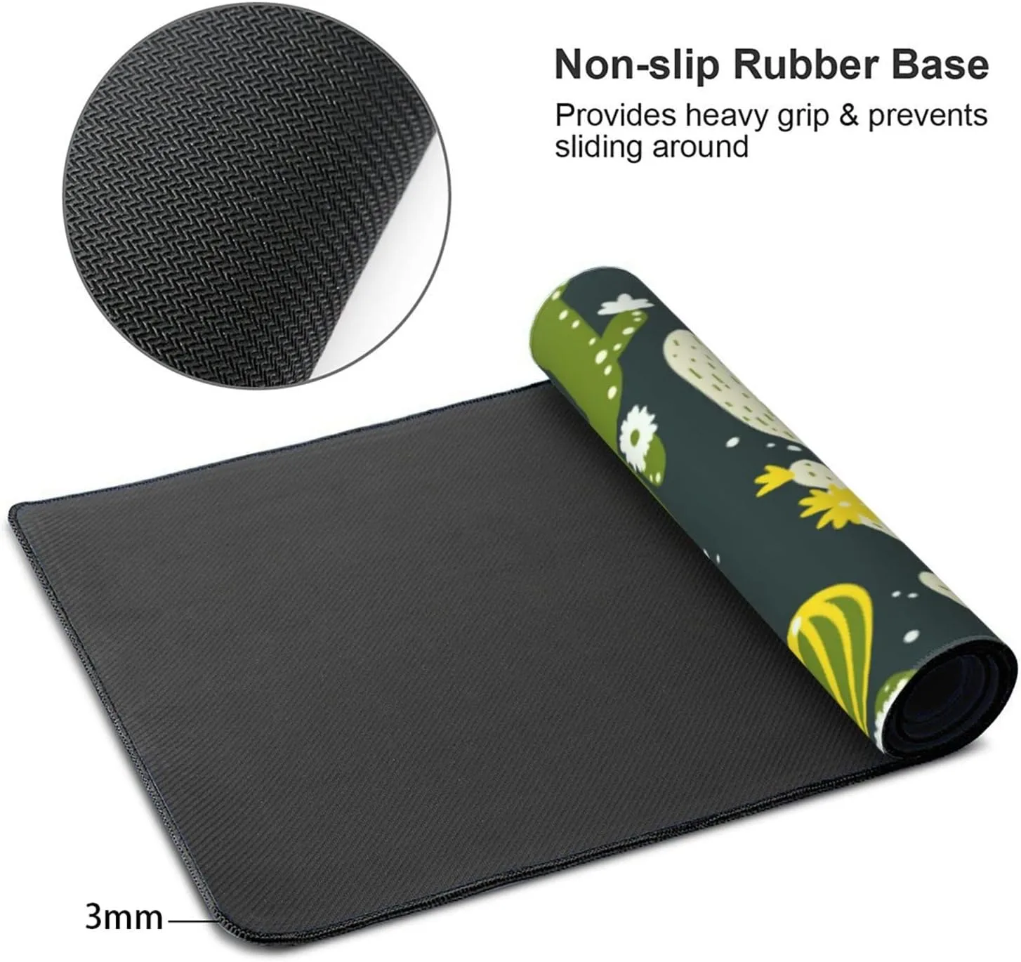 Custom Gaming Mouse Pad with Stitched Edge, Add Your Picture Text Logo, Non Slip Laptop Mouse Pad for Home Office Work (16 x 35.5in)
