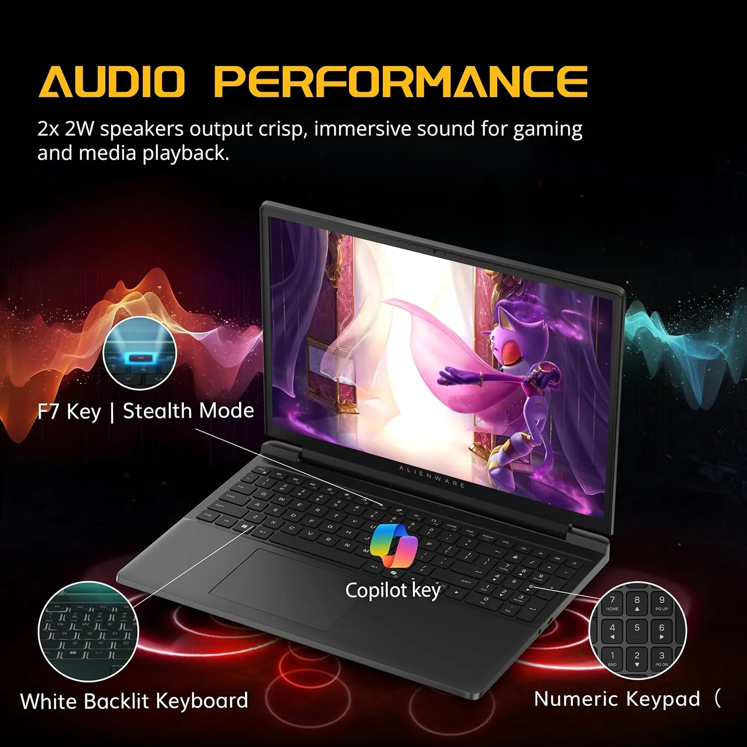 Dell Alienware 15 15.3" WUXGA 165Hz Gaming Laptop, GeForce RTX 4050 6GB GDDR6, AMD Ryzen 5 220, 16GB DDR5, 2TB Storage(1TB SSD+1TB Docking Station Set), Backlit Keyboard, Wi-Fi 6, Win 11 Pro, Black