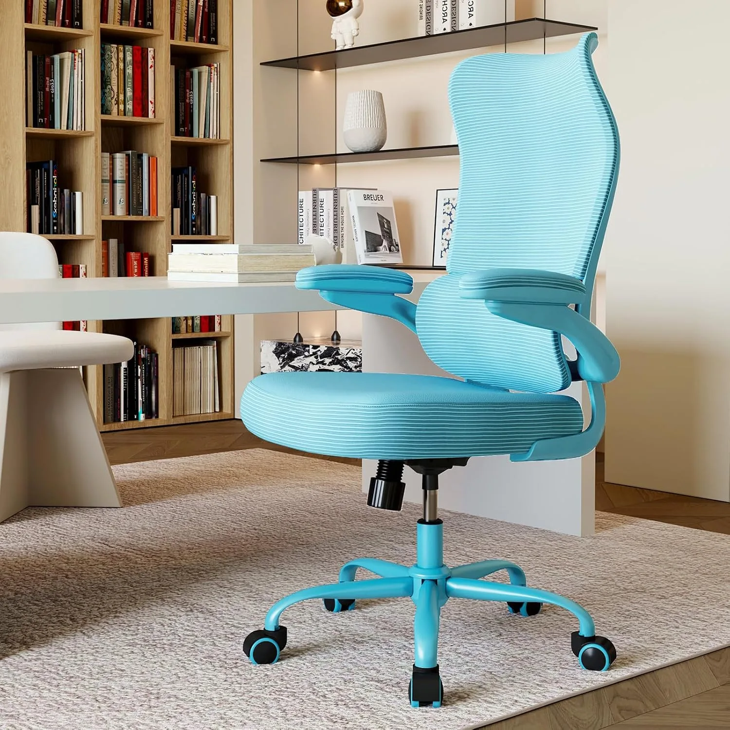 TRALT Office Chair Ergonomic Desk Chair with Lumbar Support Blue Blue, 1