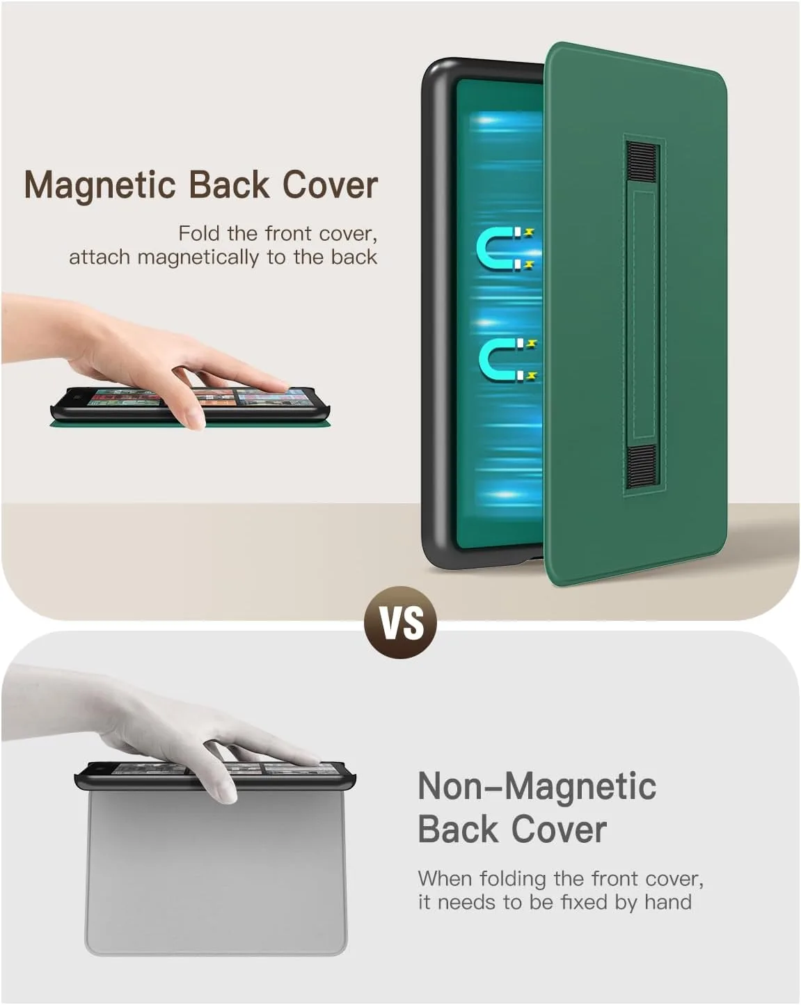 MoKo Case for 7" Kindle Paperwhite 12th Gen 2024 & Colorsoft, Jade Green