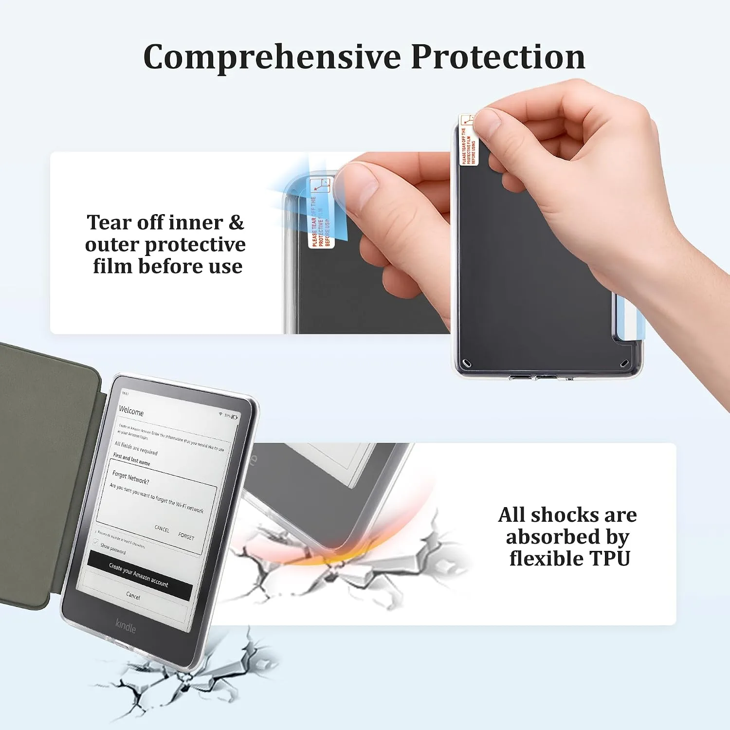 Clear Case for 7'' Kindle Paperwhite 12th Gen 2024 & Colorsoft