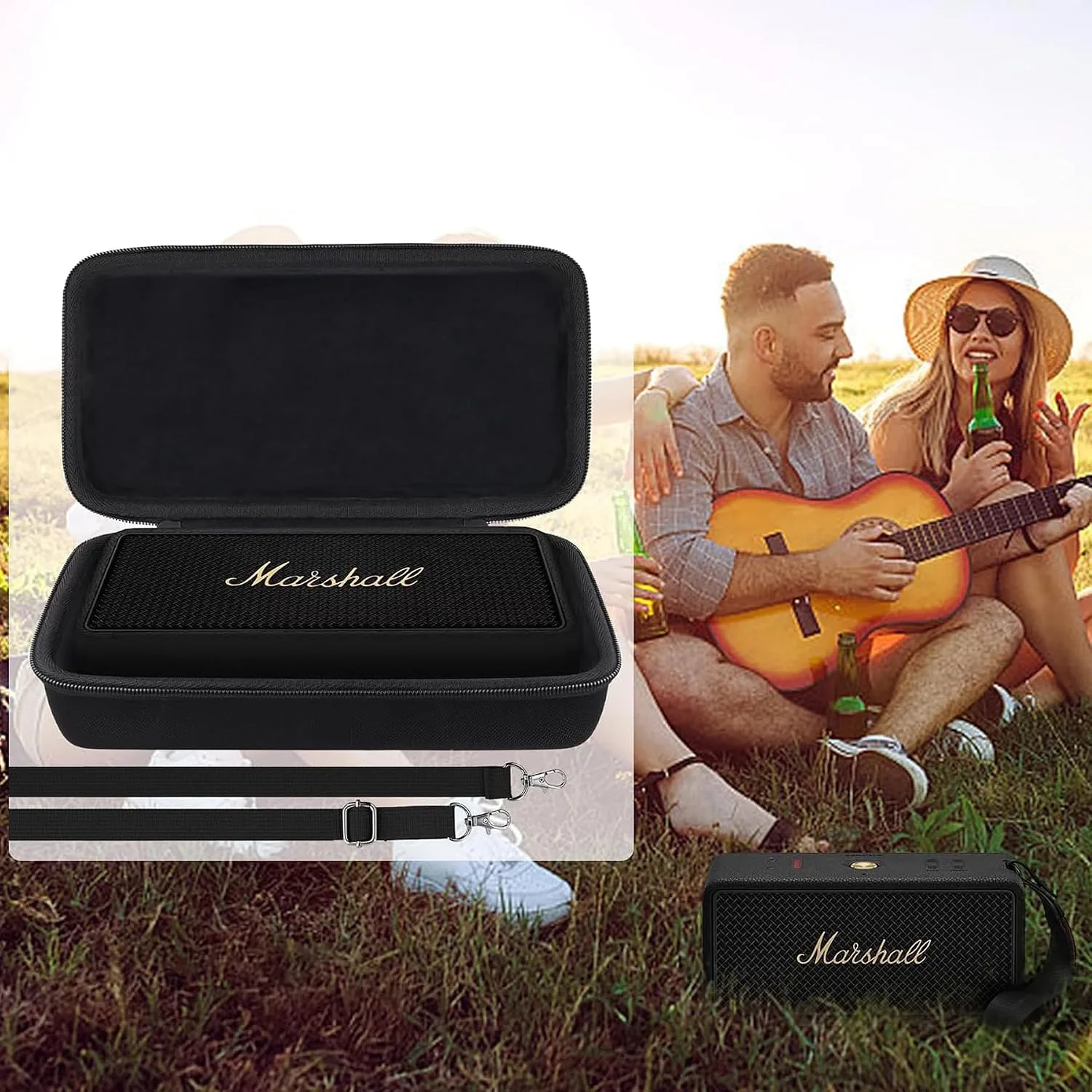 Aenllosi Storage Case for Marshall Middleton/Middleton II Speaker, Black