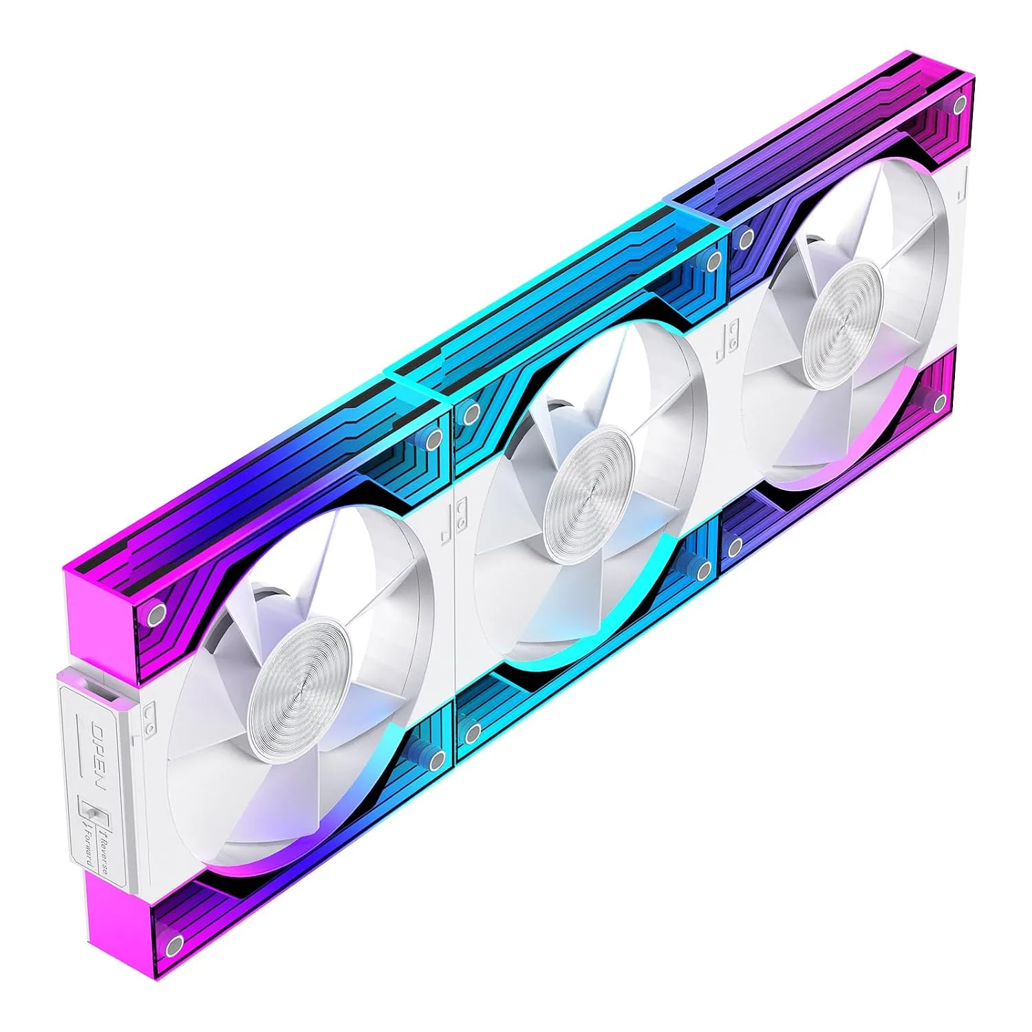Ventilador para PC Jungle Leopard Interstellar V3 120mm RGB PWM Triple Pack Blanco