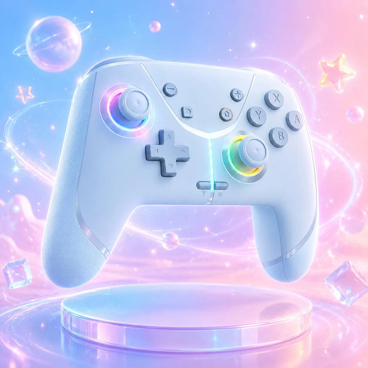 Switch Controller, Wireless Pro Controller for Nintendo Switch 2/Switch/Lite/OLED, Bluetooth controllers Compatible with iPhone/Mac/iPad/iOS/Android/Phone/PC/Steam and TV with Programming/RGB4/Vibration / 3 Turbo Modes/6-Axis/Motion (Blue)