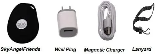 SkyAngel911FD Mobile Cellular 4G NO Monthly FEE 911 2-Way Voice Waterproof