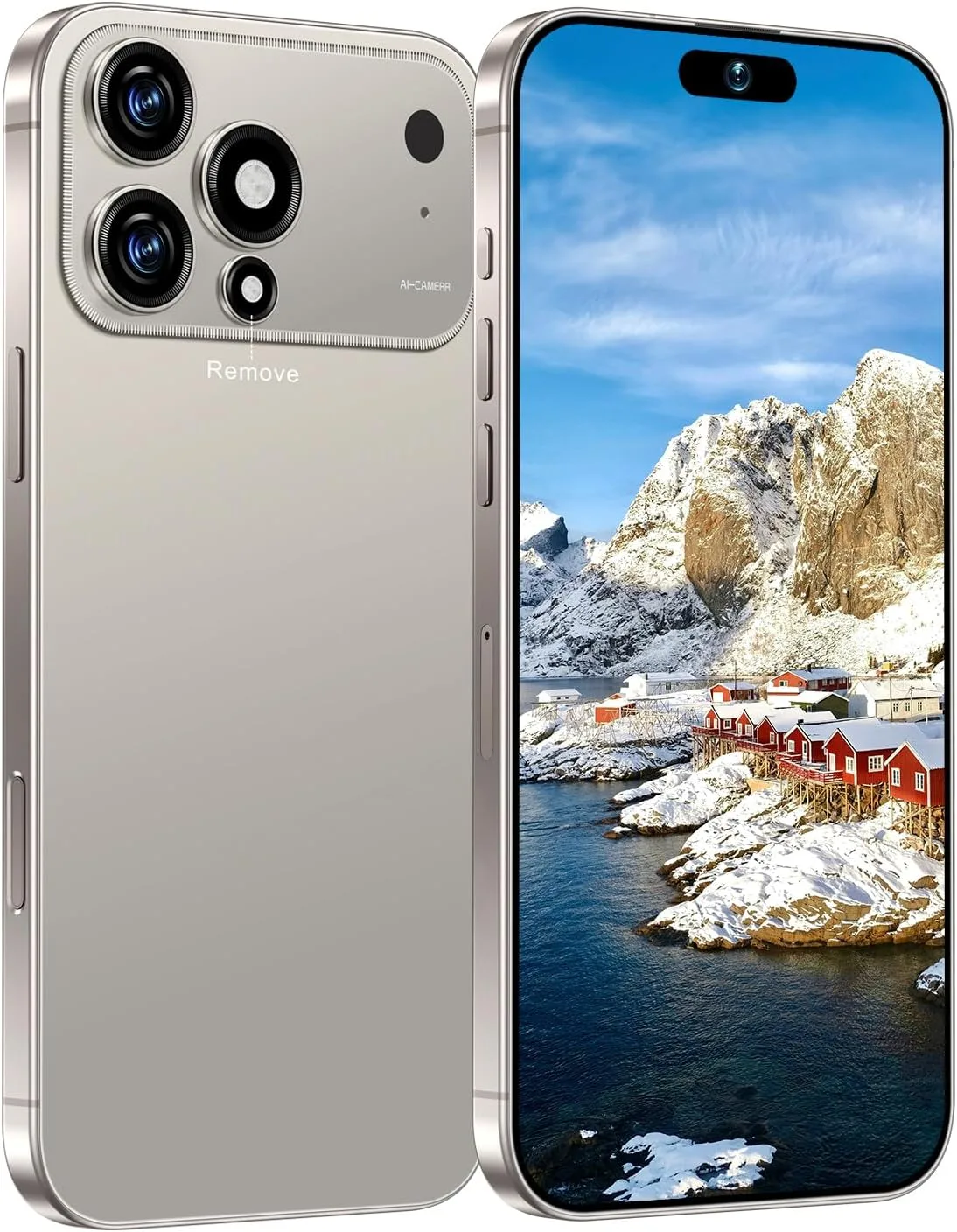 Huness 17 PM 16+1TB Unlocked Cell Phone,6.9" HD Screen Unlocked Phones,Android 15 7000mAh Long Battery Life Smartphone,5G/Dual SIM/Fingerprint Button Unlock/Photos/Face ID (Grey)
