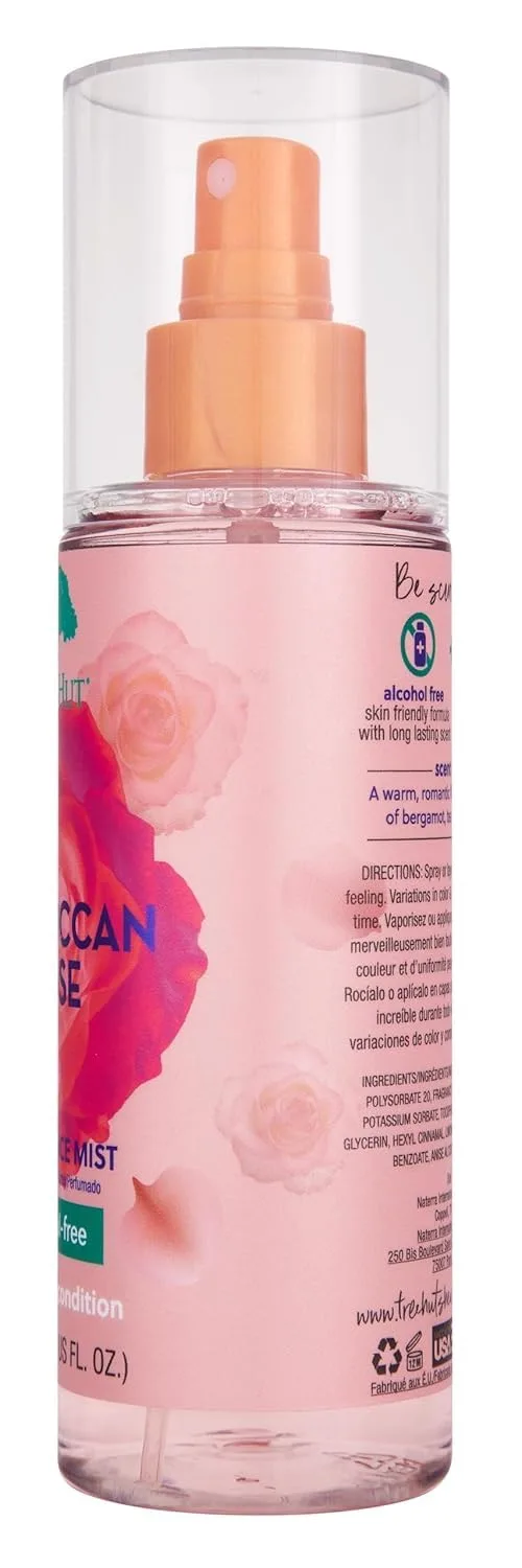 Tree Hut Moroccan Rose Hair & Body Mist, Alcohol-Free Body Spray, 6 Fl Oz